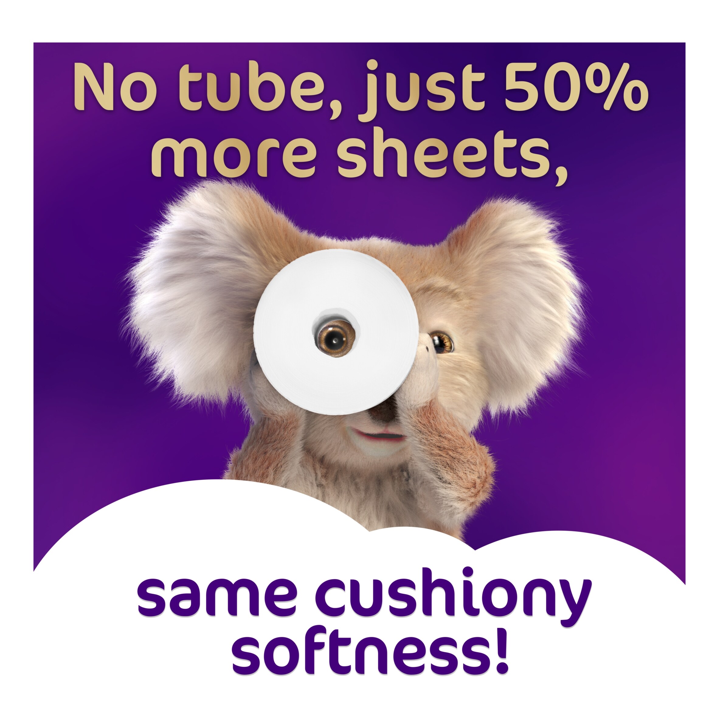 Cushelle Quilted Tubeless 50% Longer Toilet Tissue 6 Rolls thumbnail 2