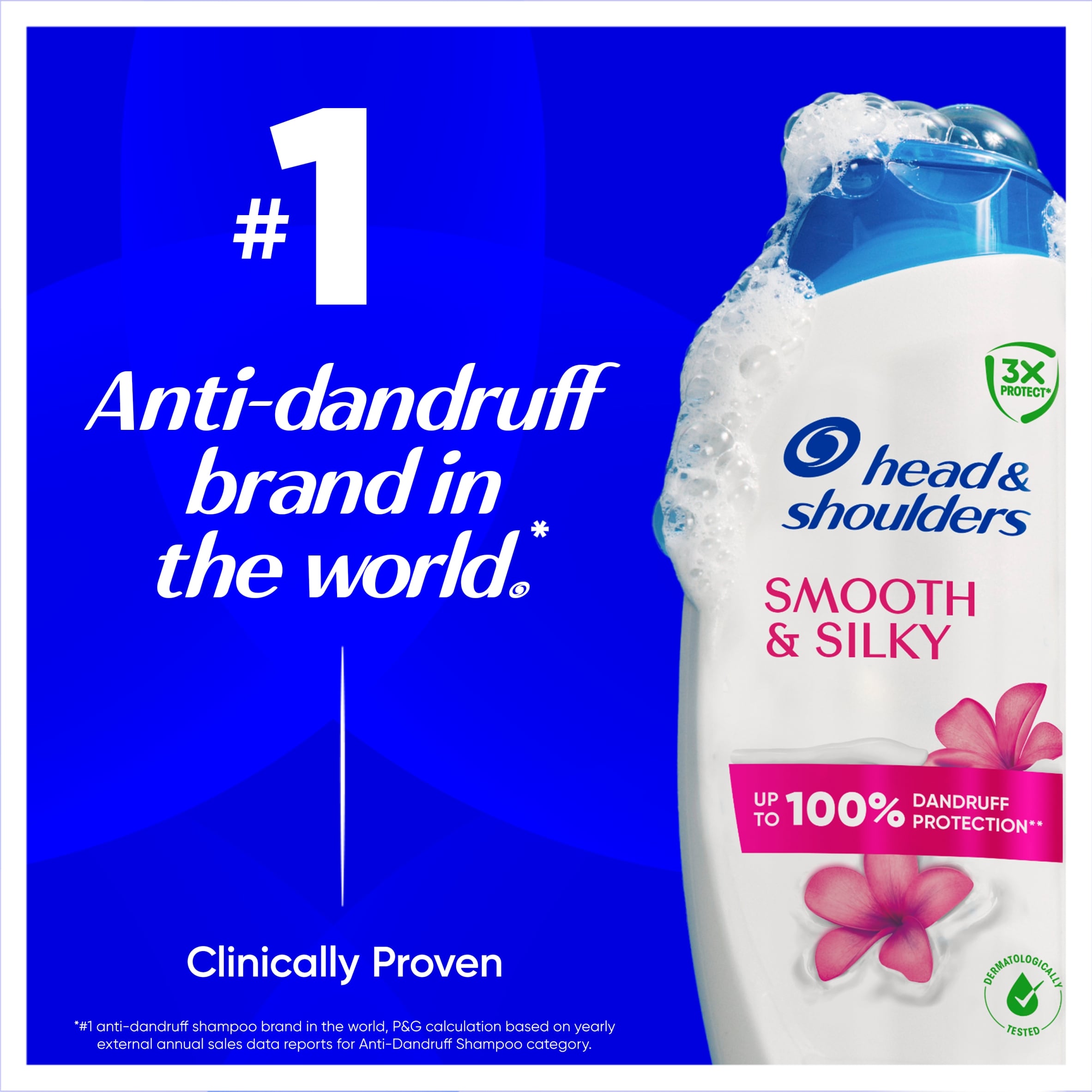 Head & Shoulders Smooth & Silky Anti Dandruff Shampoo 400Ml thumbnail 2
