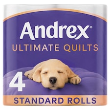 Andrex Ultimate Quilts Toilet Tissue 4 Standard Rolls