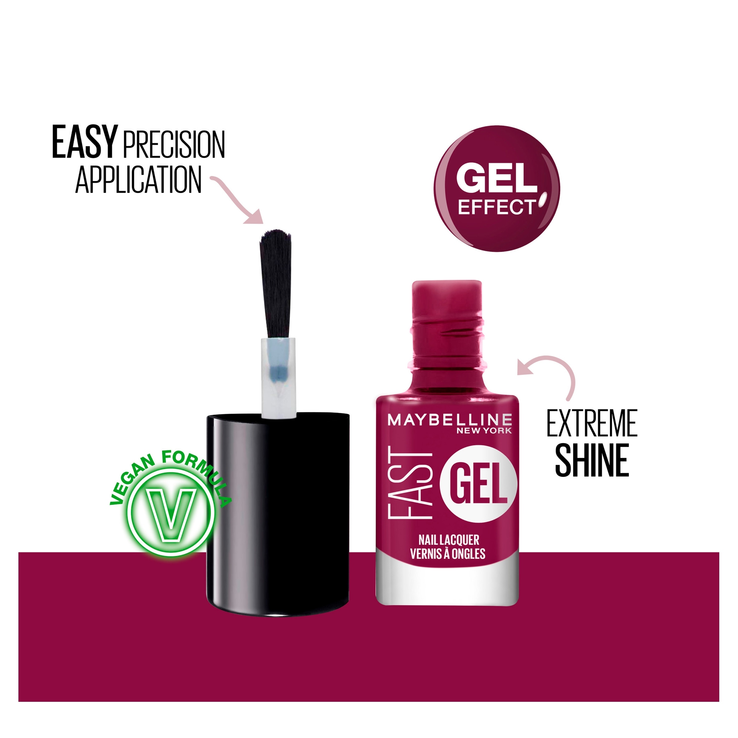Maybelline Fast Gel Nail Lacquer Plum Party 6.7Ml thumbnail 2