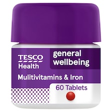 Tesco Health Multivitamins & Iron 60 Tablets