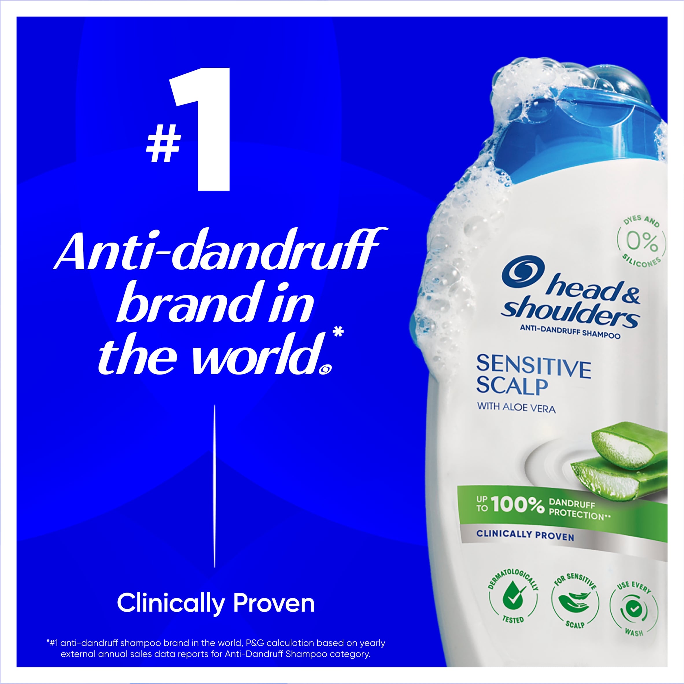 Head & Shoulders Sensitive Scalp Anti Dandruff Shampoo 400Ml thumbnail 2