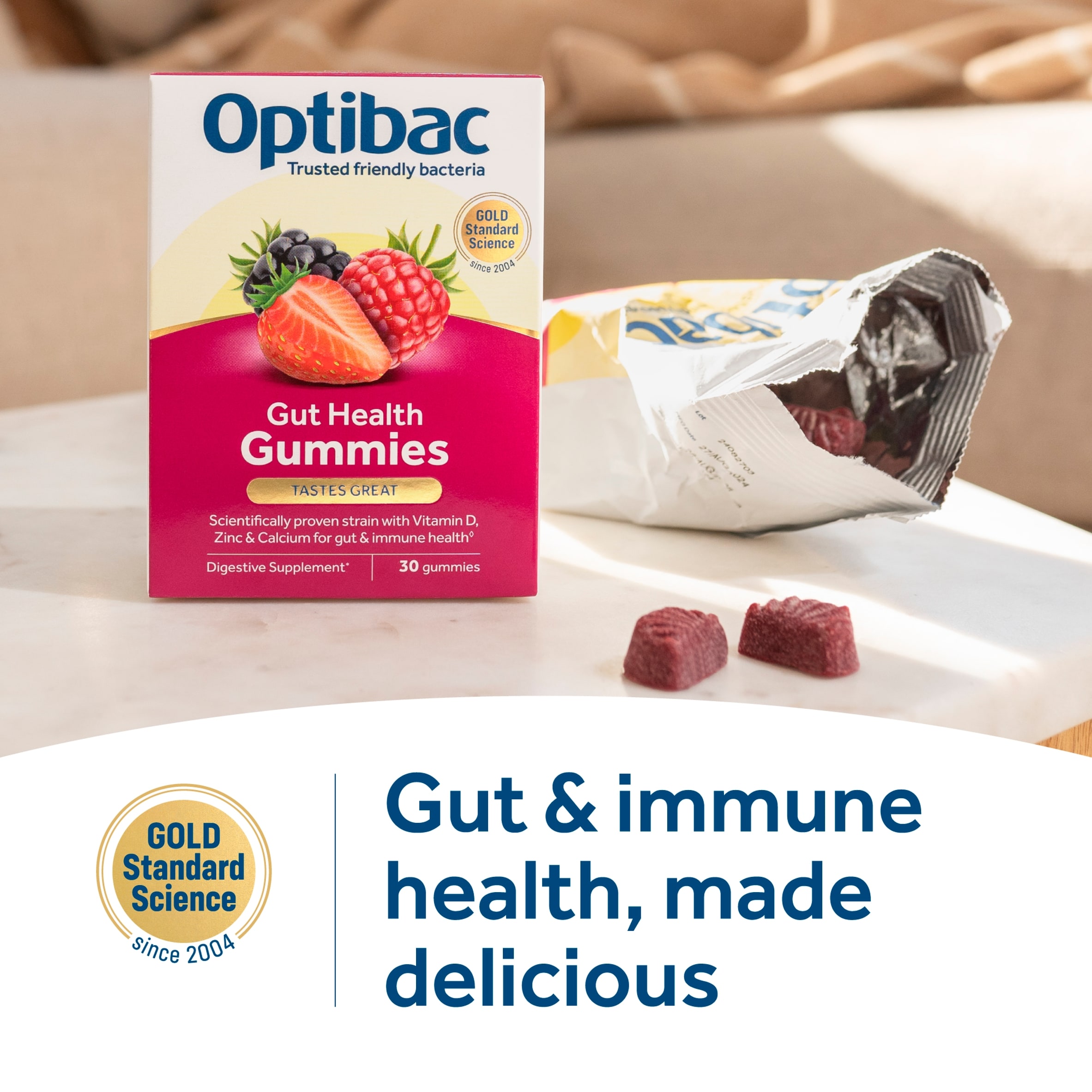 Optibac Probiotics Gut Health Gummies 30s thumbnail 2