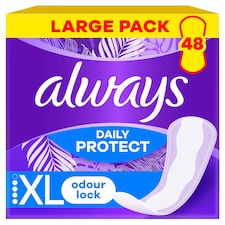 Always Dailies Long Plus Panty Liners 48 Pack