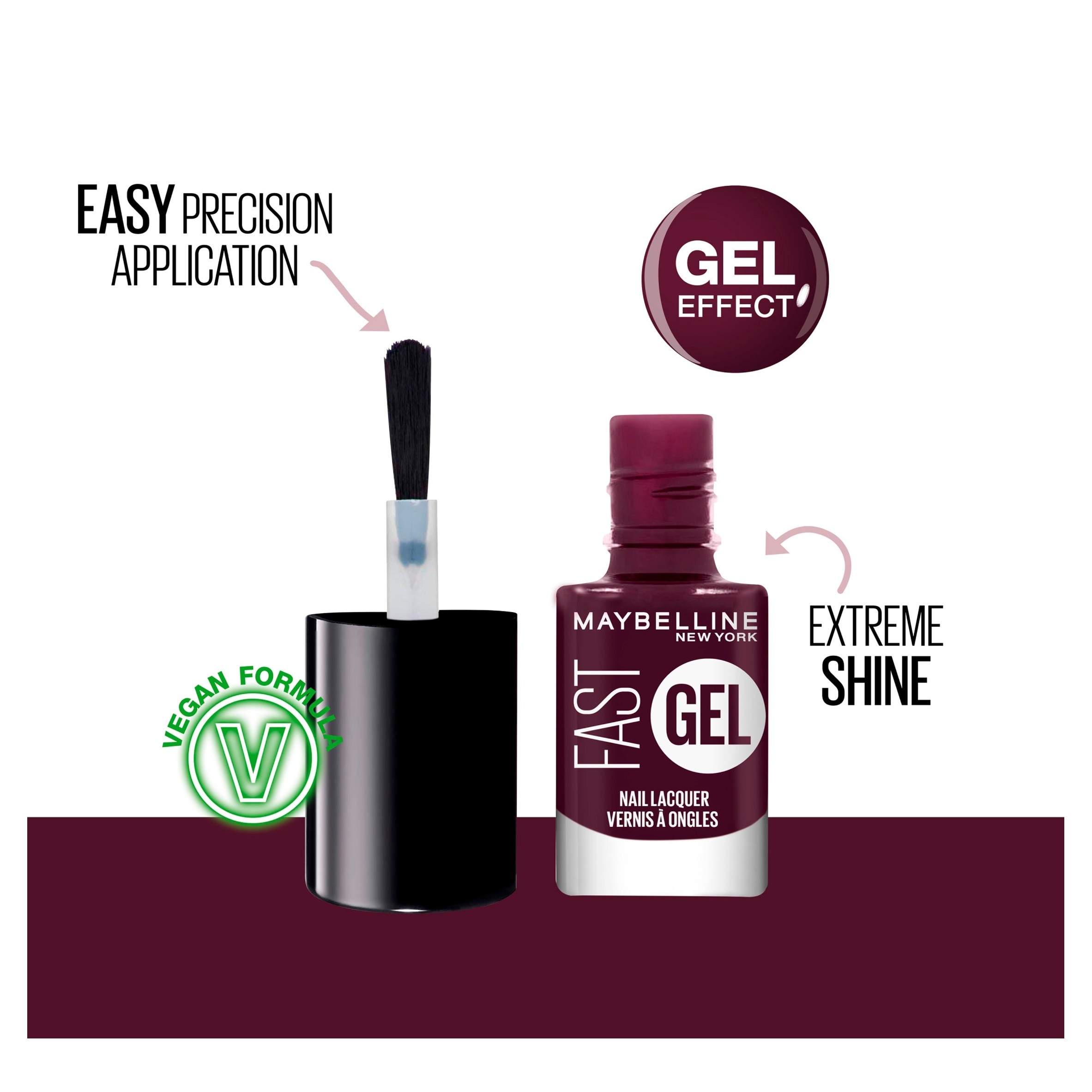 Maybelline Fast Gel Nail Lacquer No 13 Plum 6.7Ml thumbnail 2