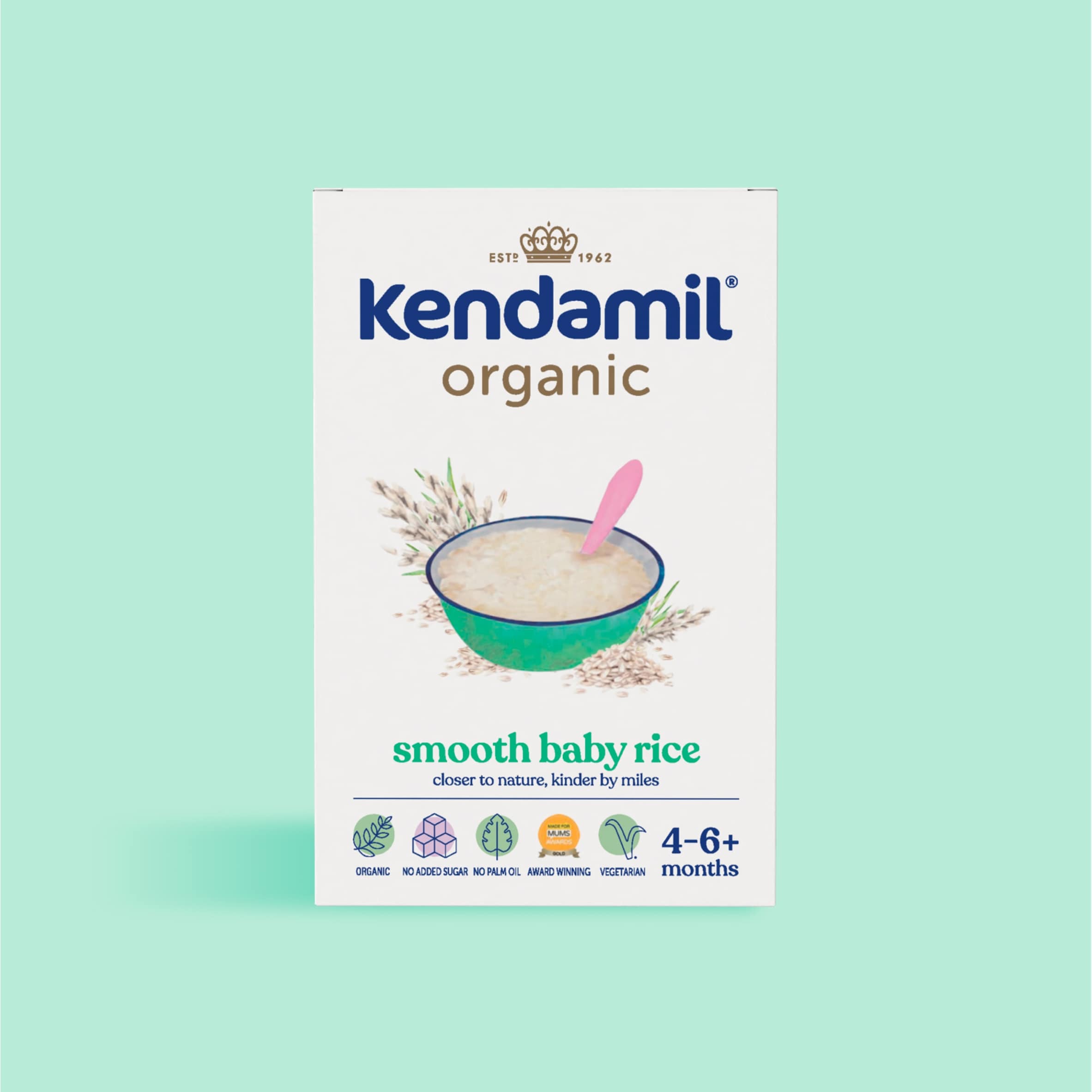 Kendamil Organic Smooth Baby Rice 4-6 Months 120G thumbnail 2