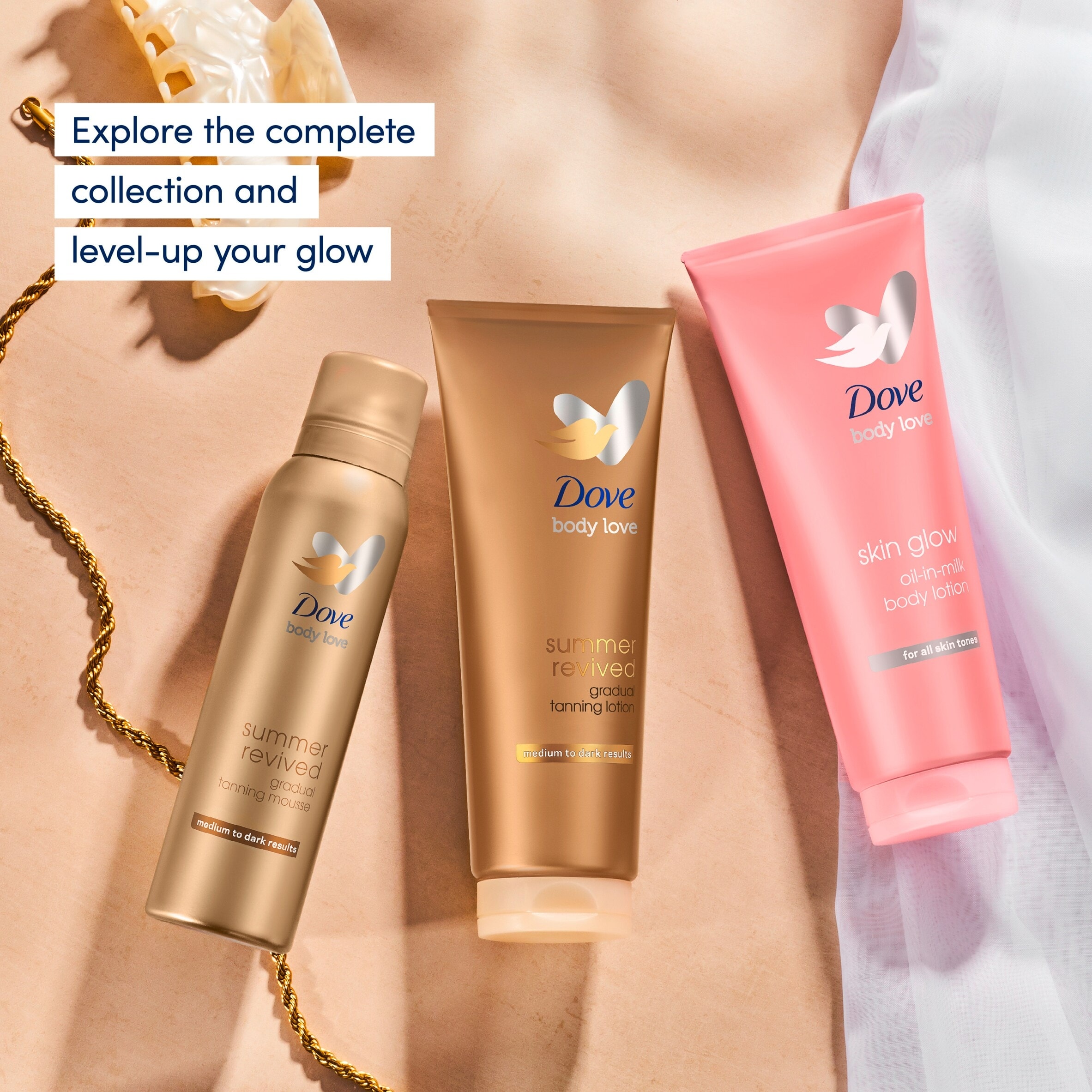 Dove Gradual Tanning Lotion Medium To Dark 200Ml thumbnail 4