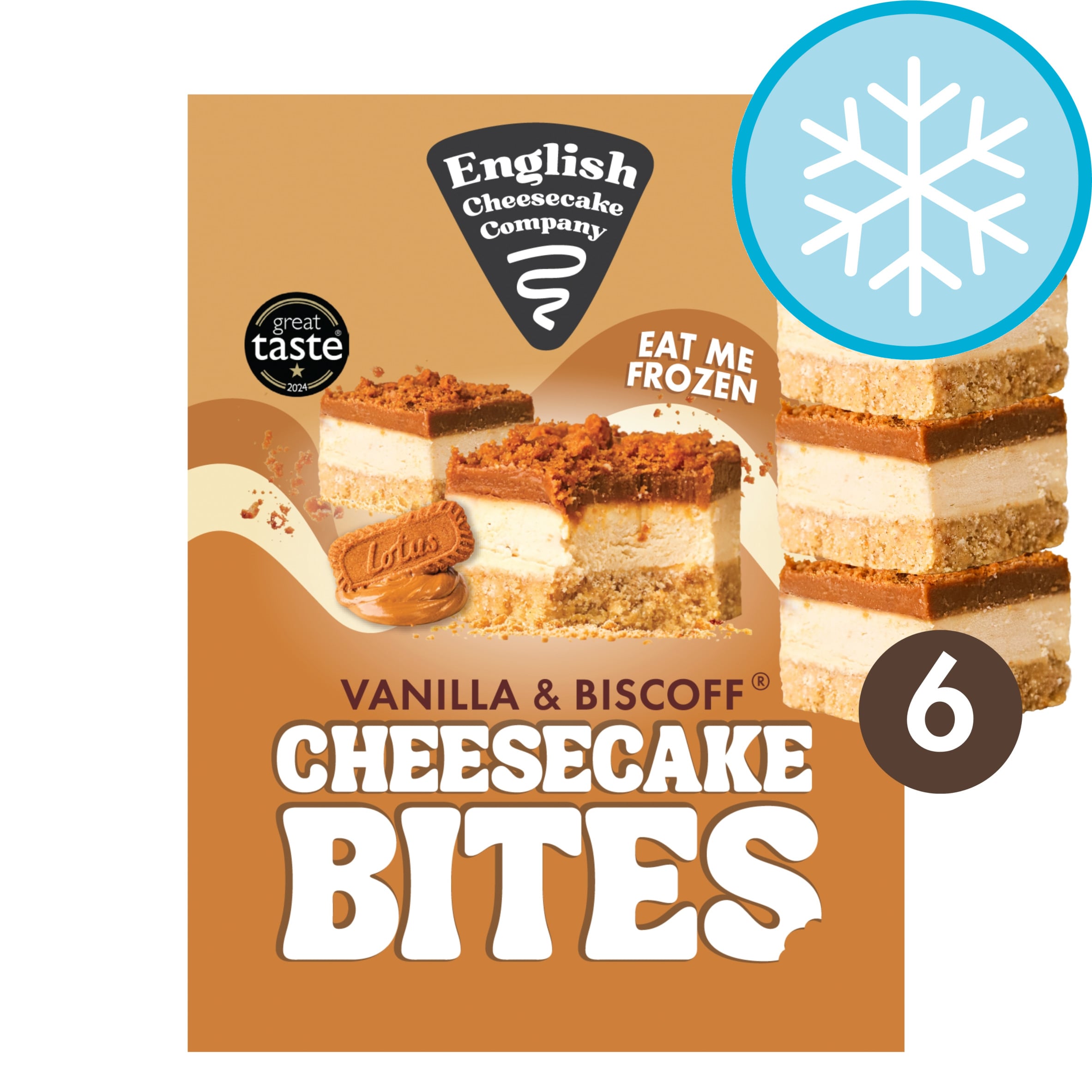 English Cheesecake Company 6 Vanilla With Lotus Biscoff Cheesecake Bites