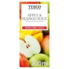 Tesco Apple & Mango Juice From Concentrate 200Ml