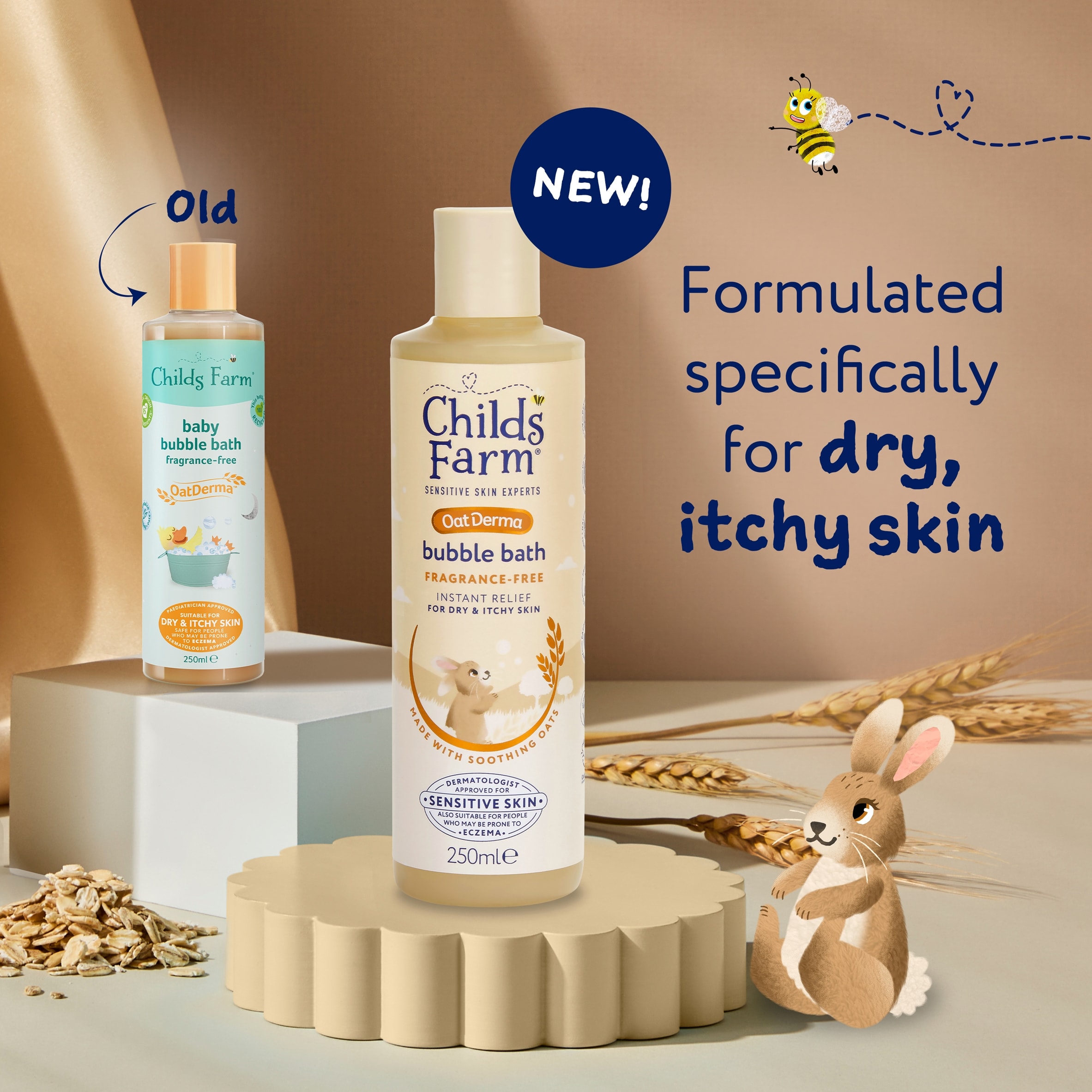 Childs Farm OatDerma Bubble Bath Fragrance-Free 250ml thumbnail 2