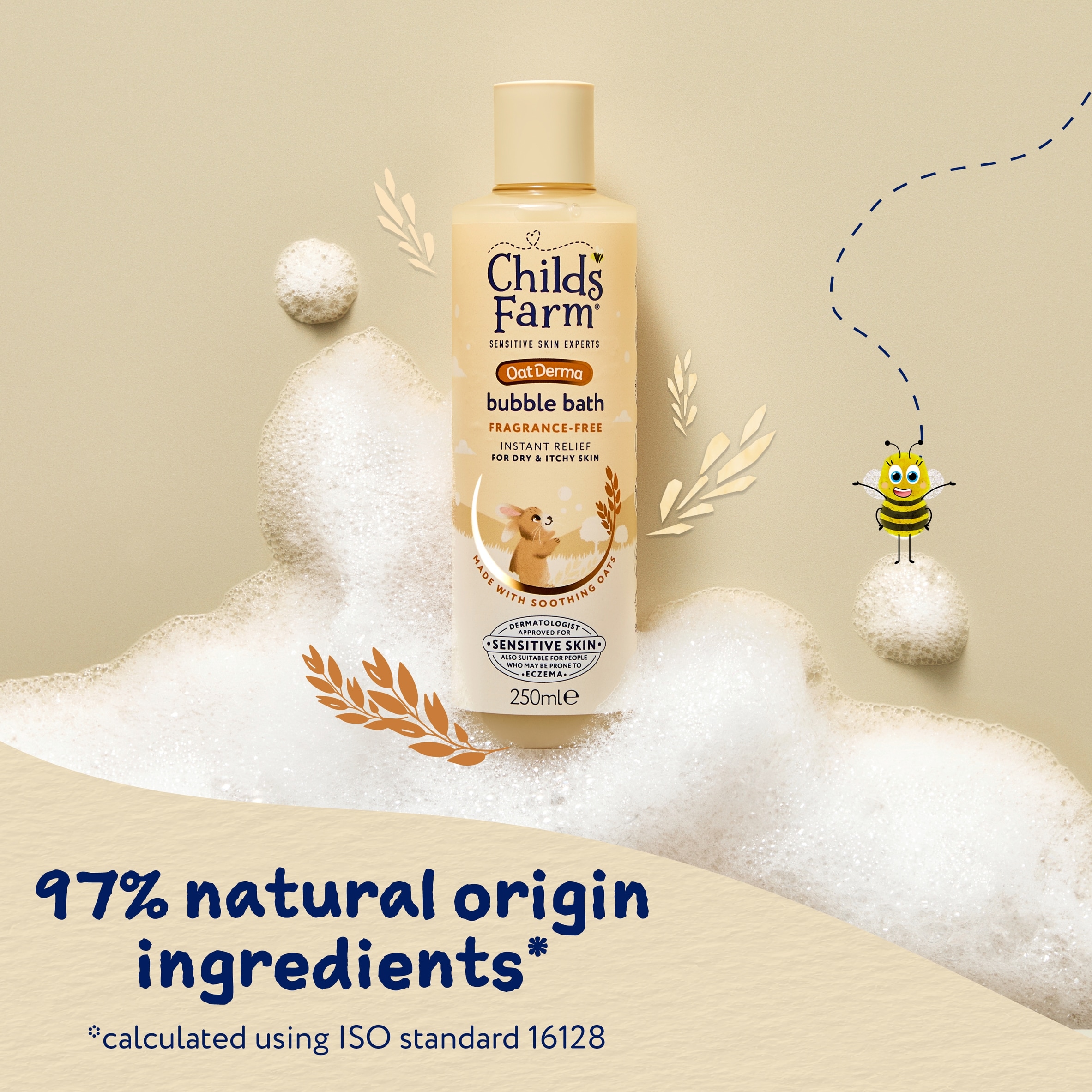 Childs Farm OatDerma Bubble Bath Fragrance-Free 250ml thumbnail 5