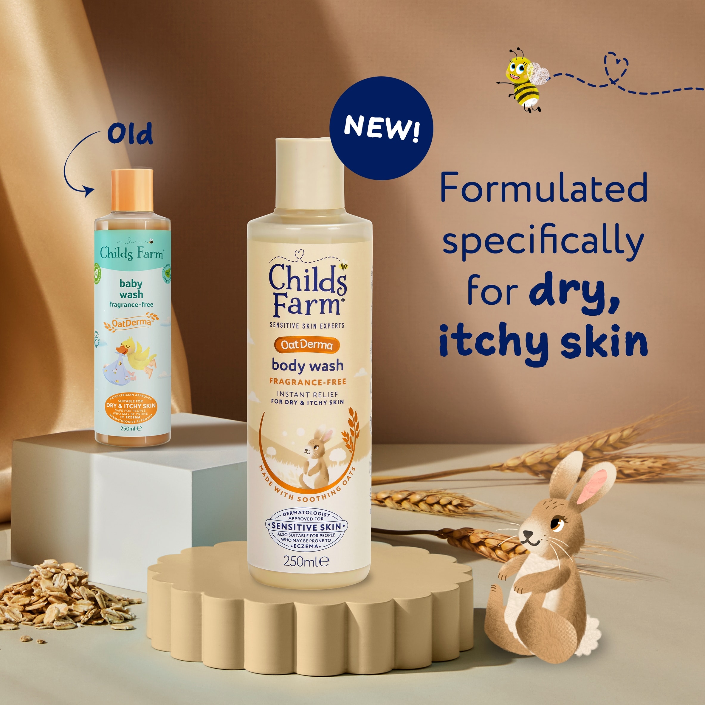 Childs Farm OatDerma Body Wash Fragrance-Free 250ml thumbnail 2