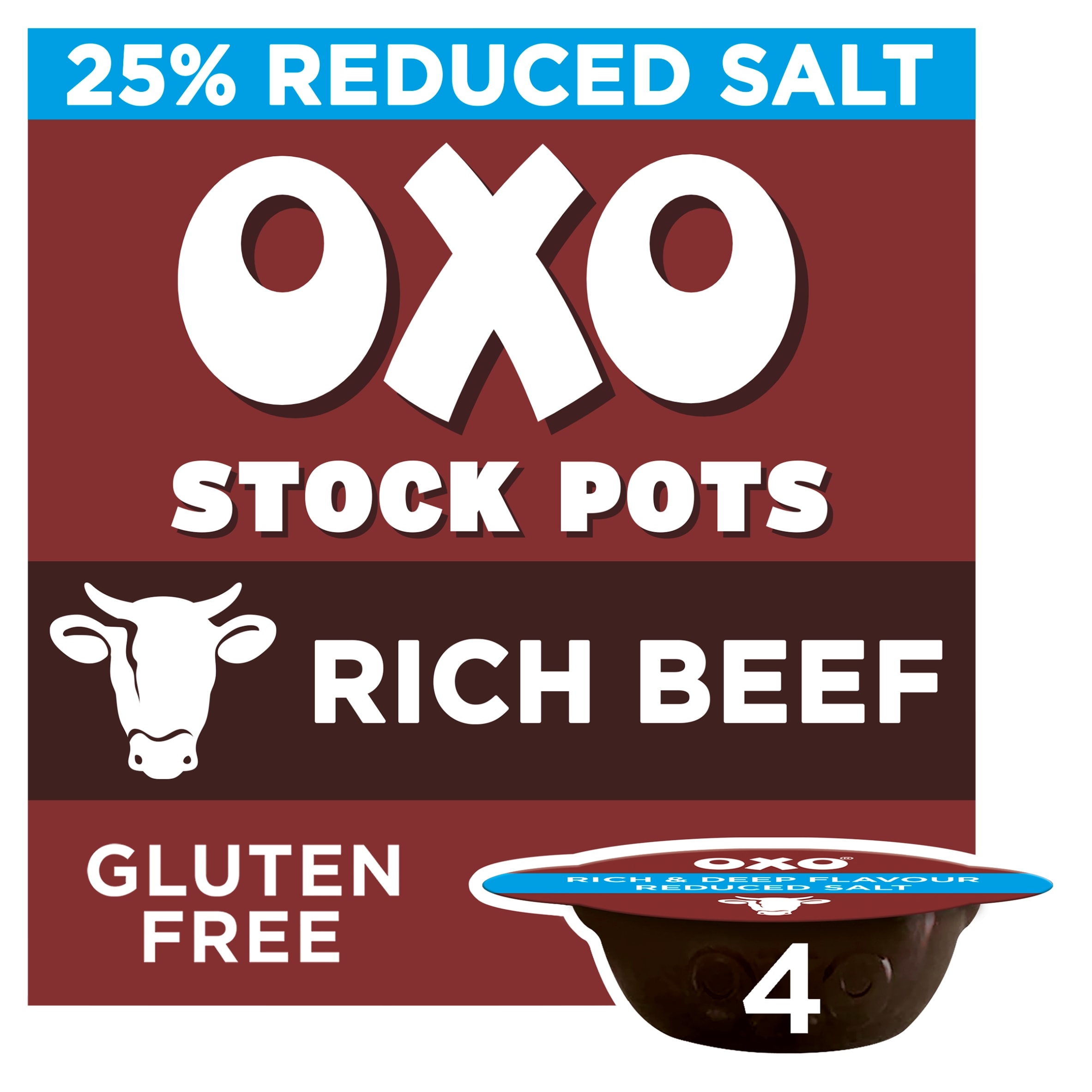 Oxo 4 Reduced Salt Rich Beef Stock Pots