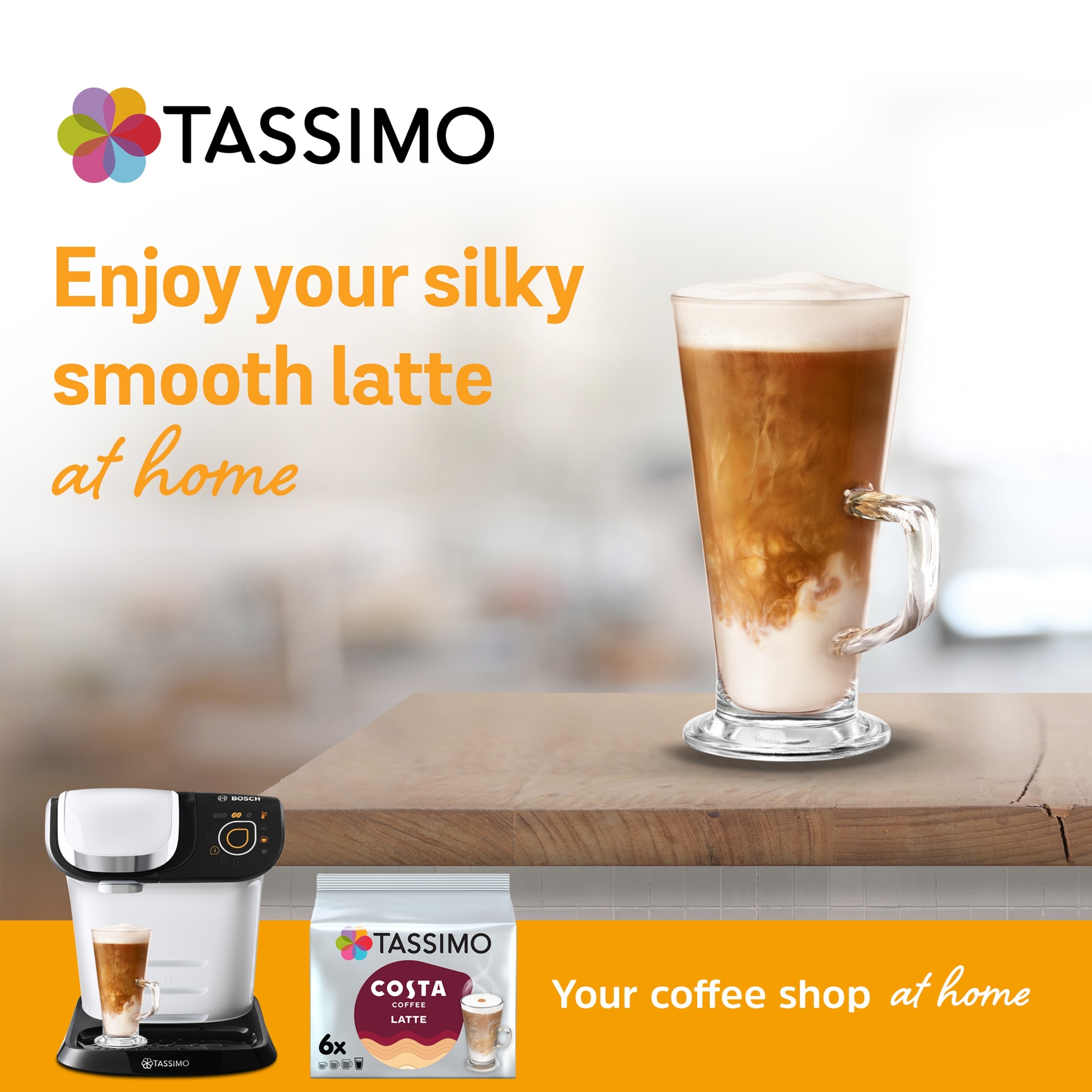 Tassimo Costa Latte 6 Pack 167.4G thumbnail 4