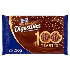 McVitie's Digestives Milk Chocolate Biscuits Twin Pack 2 x 266g