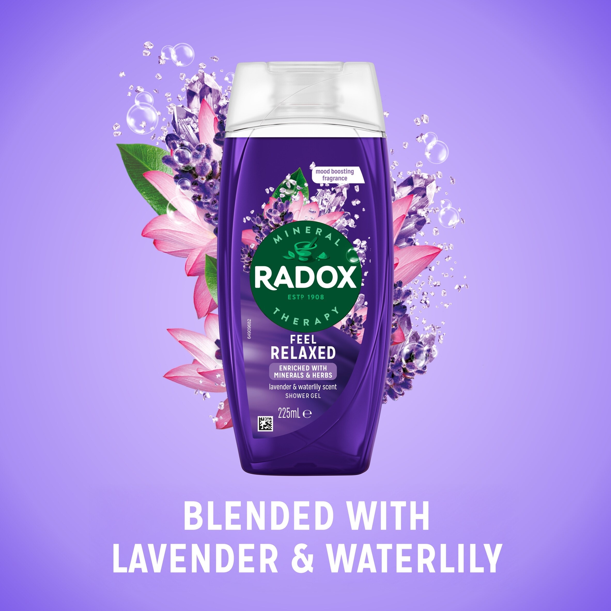 Radox Lavender Feel Relaxed Shower Gel Body Wash 225ml thumbnail 2