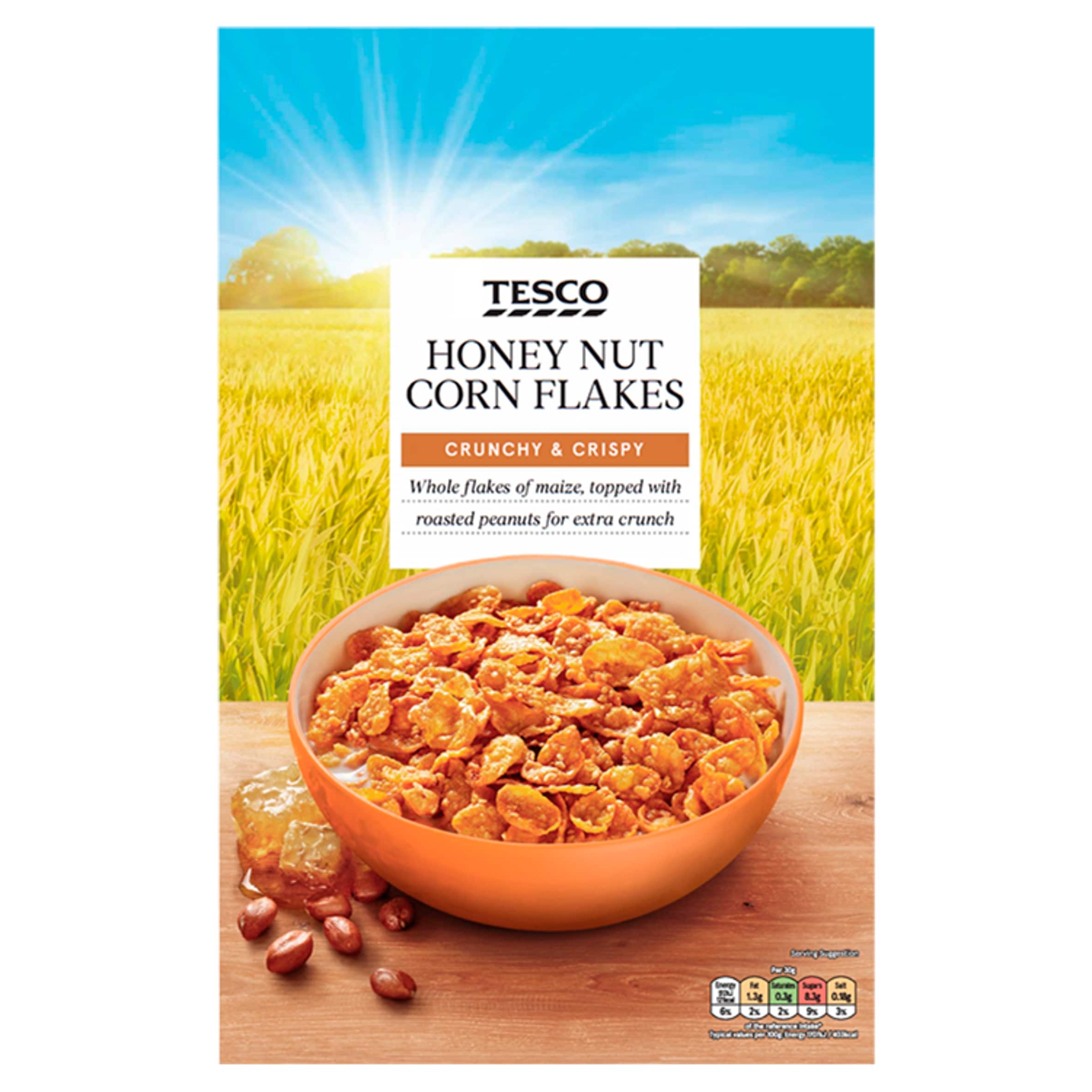 Tesco Honey Nut Corn Flakes 500G