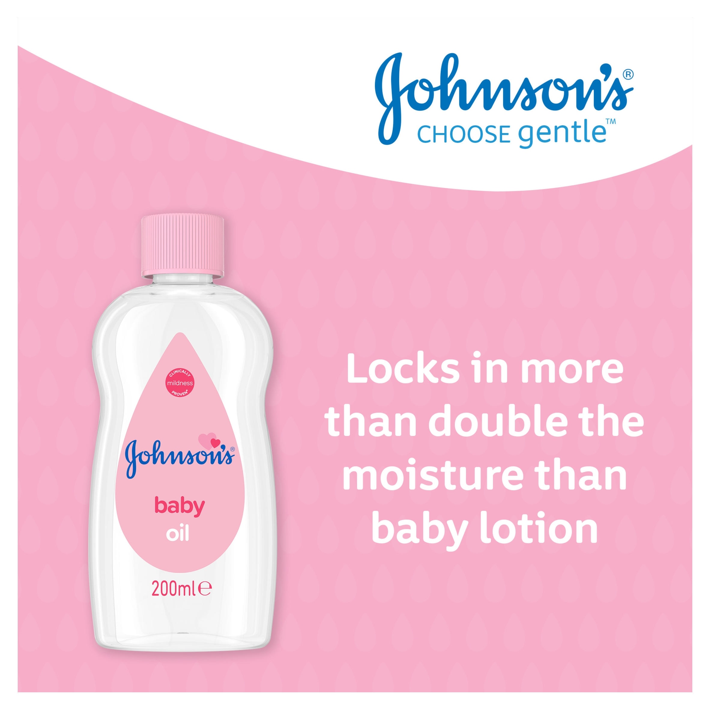 Johnson's Baby Oil 200 ml Moisturising Baby Oil to Protect Delicate Skin thumbnail 3