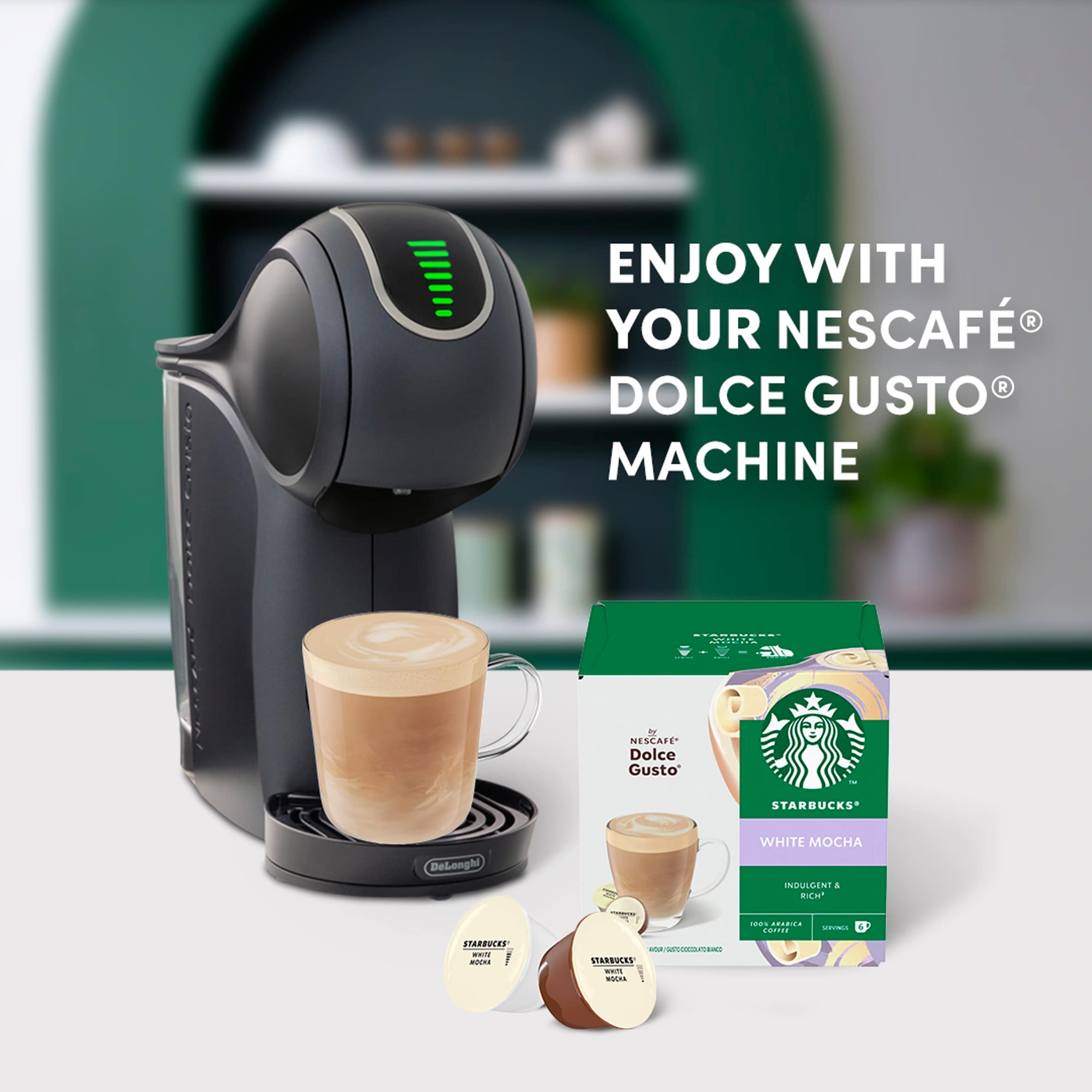 Starbucks by Nescafe Dolce Gusto White Mocha Coffee Pods x12 123g thumbnail 2