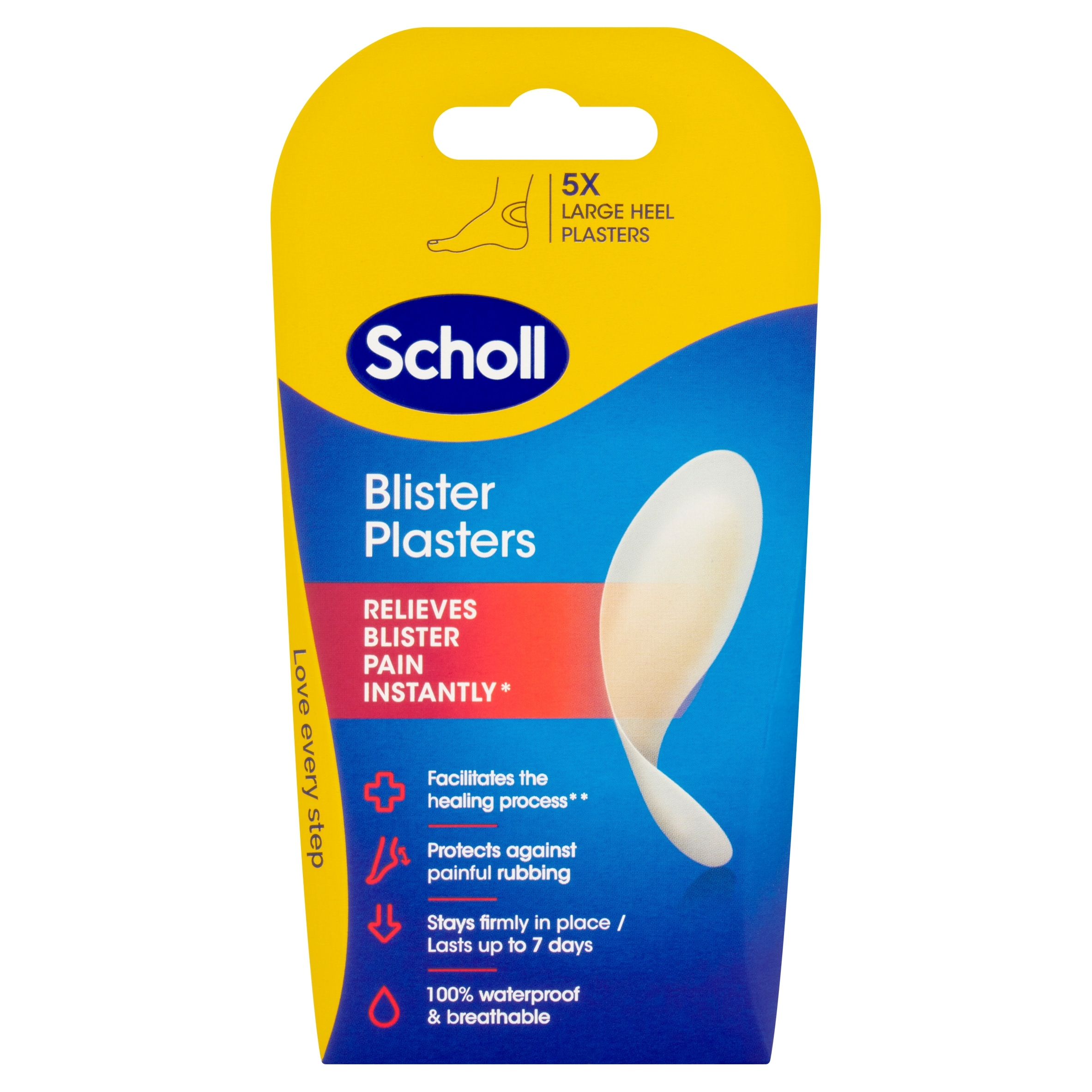 Scholl Large Heel Blister Plasters 5s