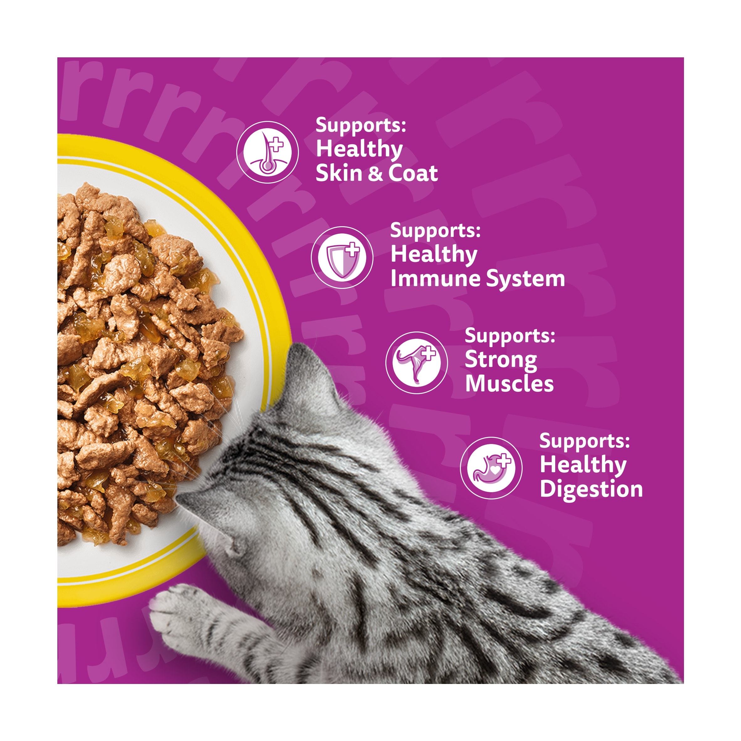Whiskas Adult Wet Cat Food Pouches Poultry Feasts in Jelly 40x85g thumbnail 3