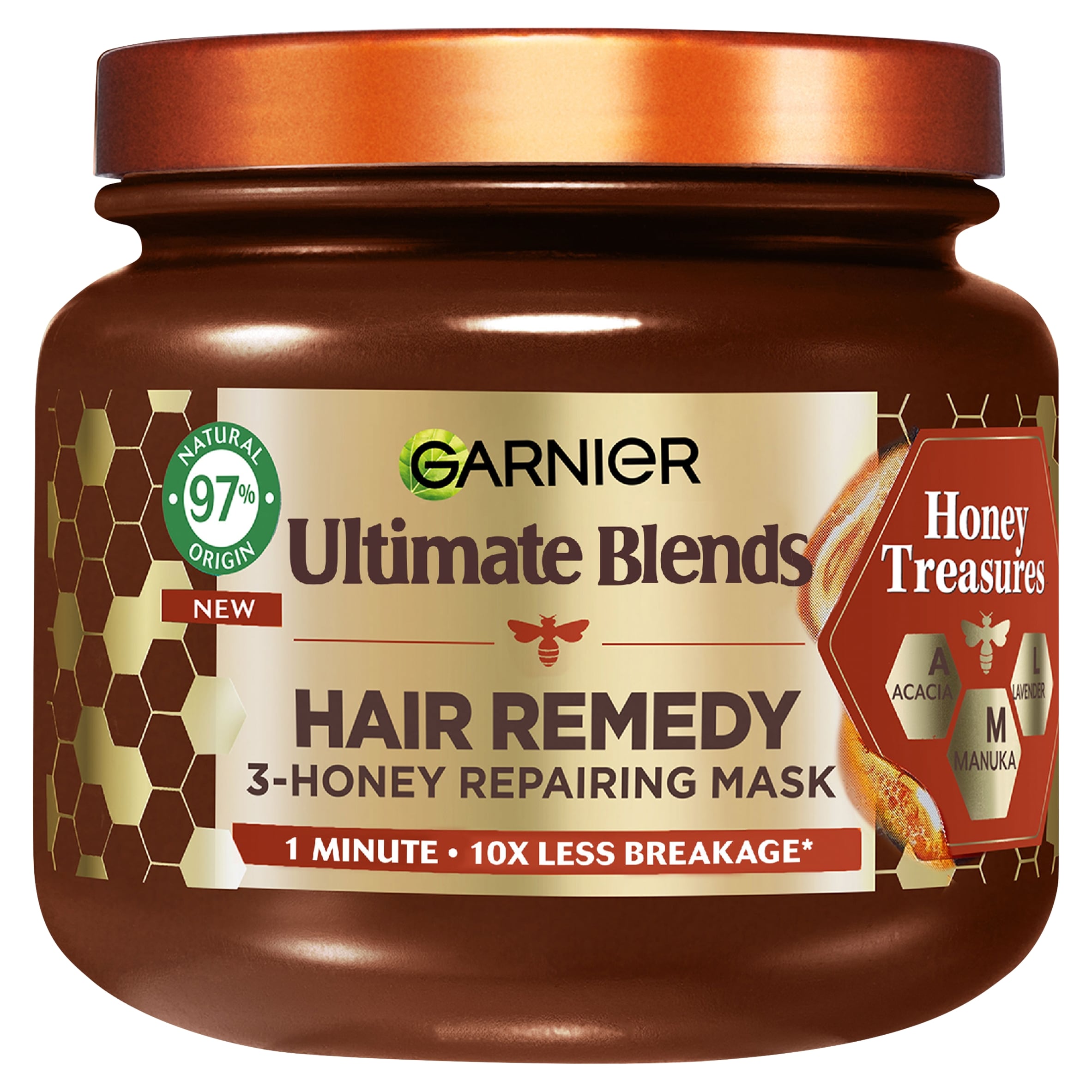 Garnier Ultimate Blends Honey Treasures Reconstructing Hair Remedy Mask for Fragile Hair