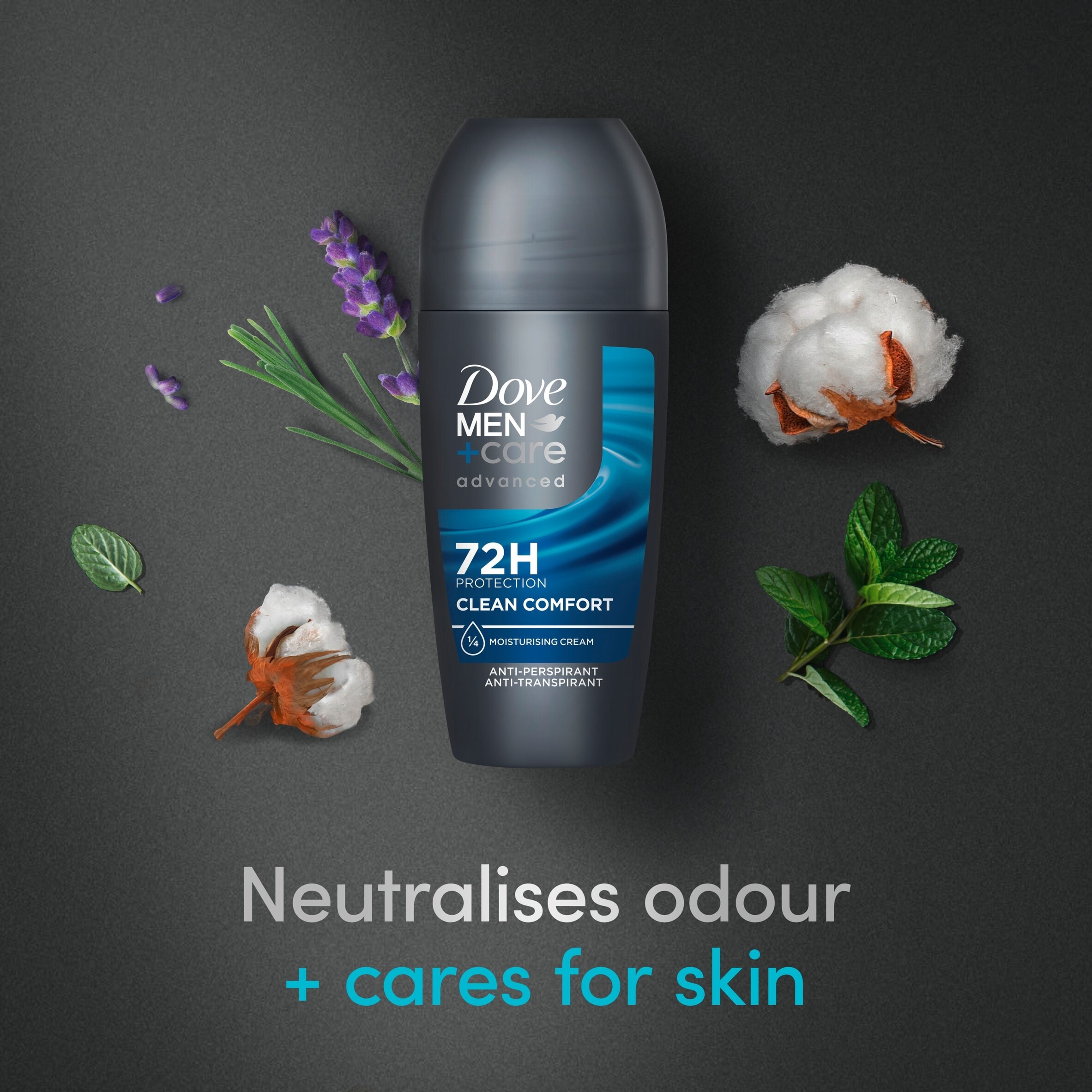 Dove Men+Care Clean Comfort 72h Roll-On Antiperspirant Deodorant 50ml thumbnail 4