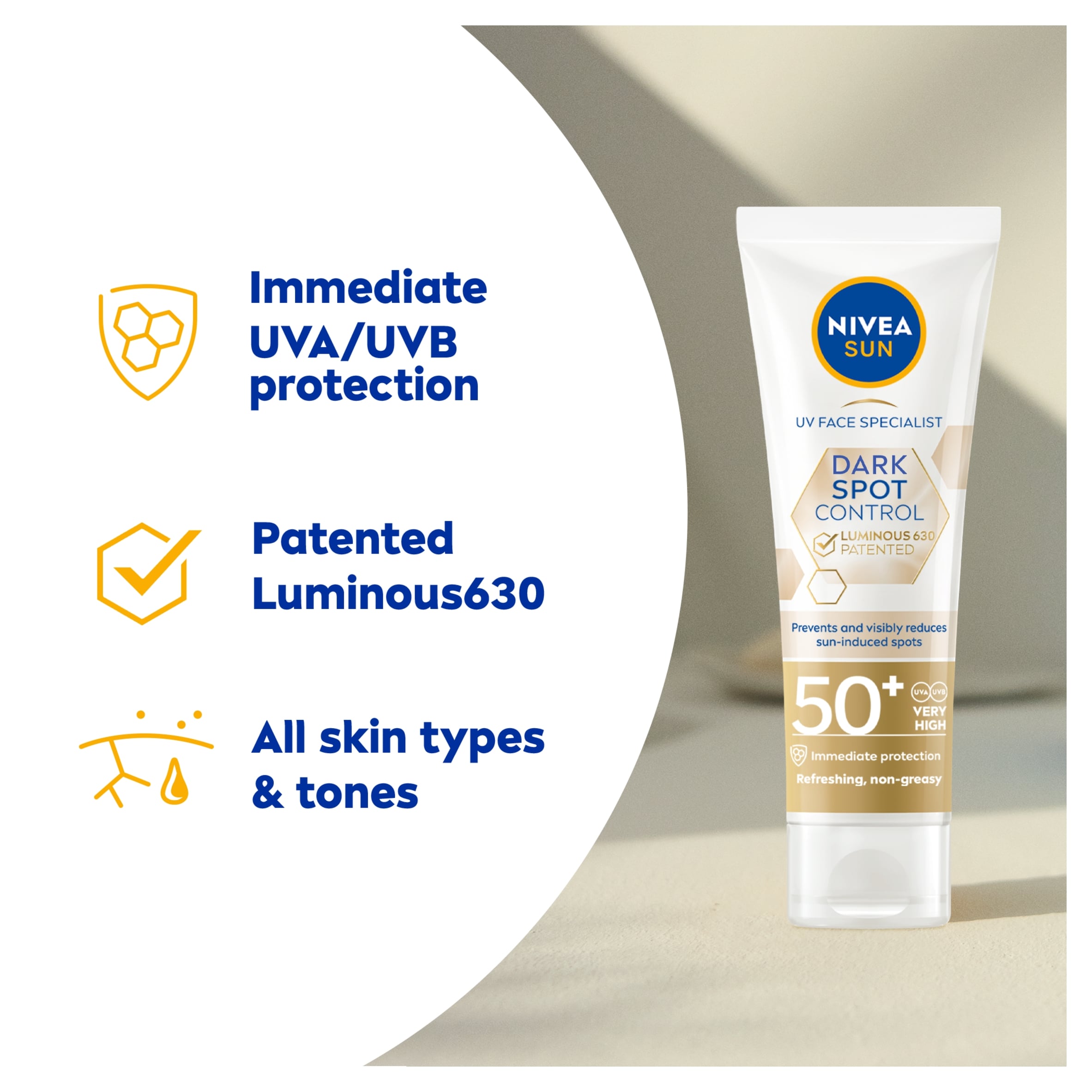 NIVEA Sun Dark Spot Control Luminous 630 Sun Fluid SPF50 40ml thumbnail 2