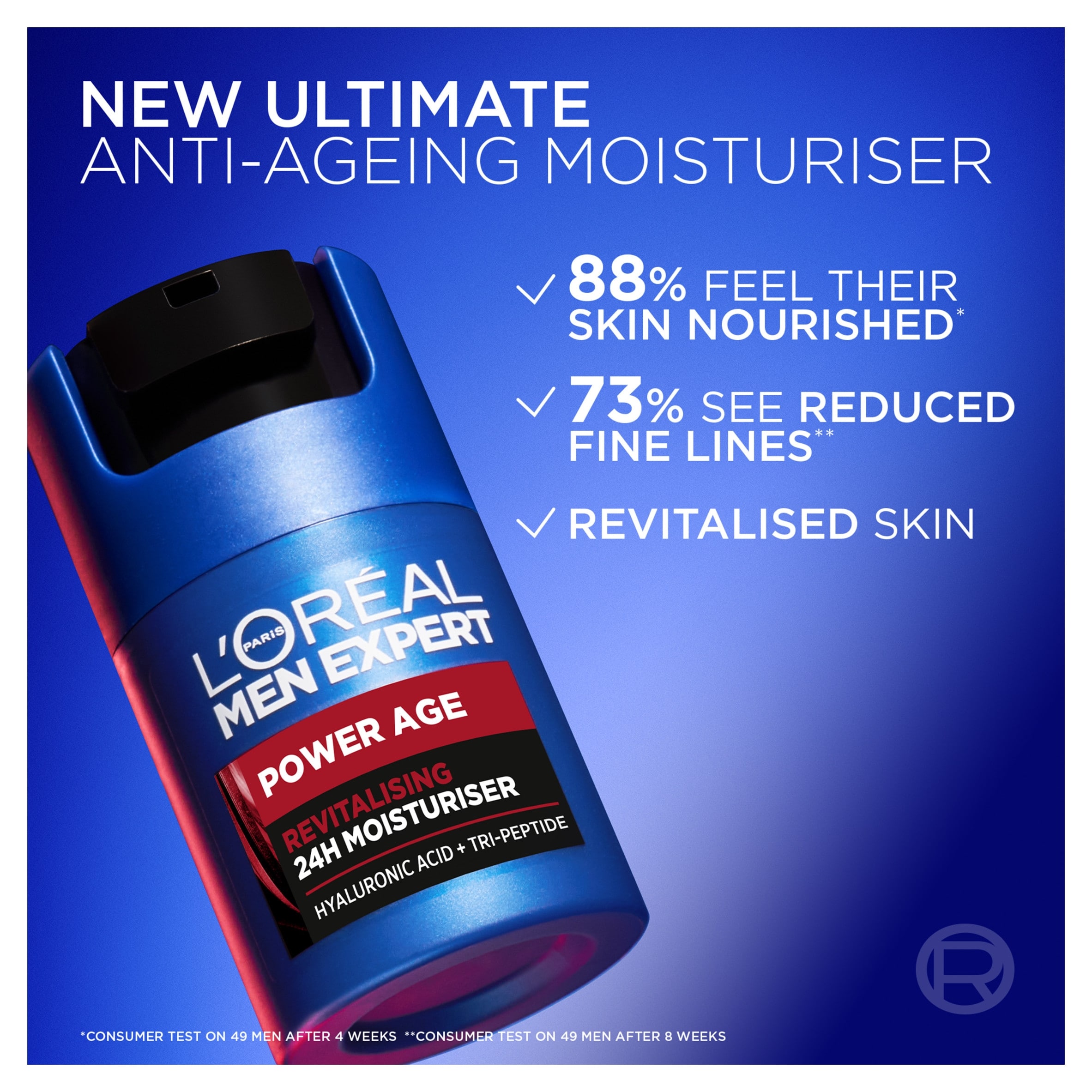 L'Oreal Men Expert Power Age Revitalising 24 Hour Moisturiser 50Ml thumbnail 5