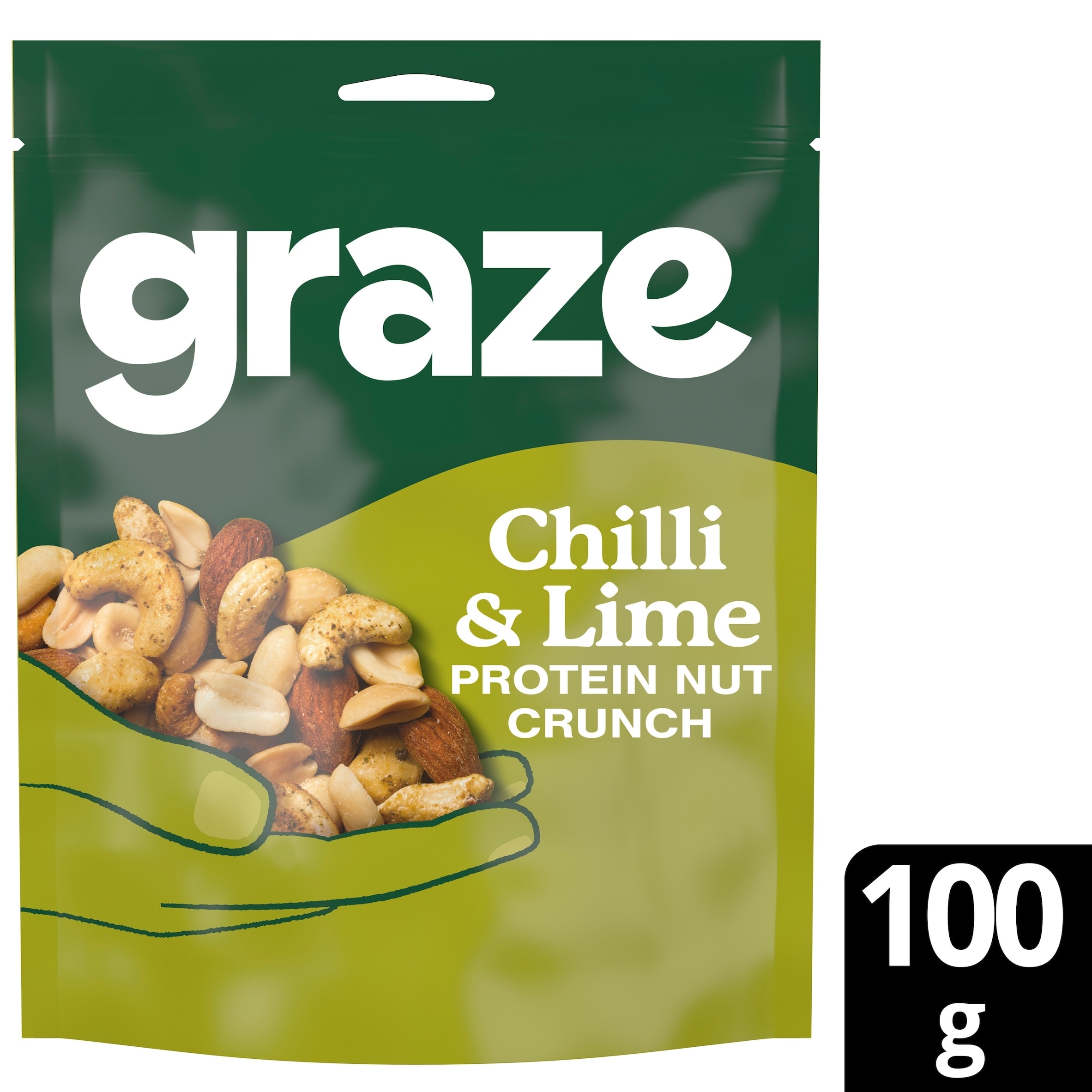 Graze Protein Chilli & Lime Vegan Mixed Nuts Snacks