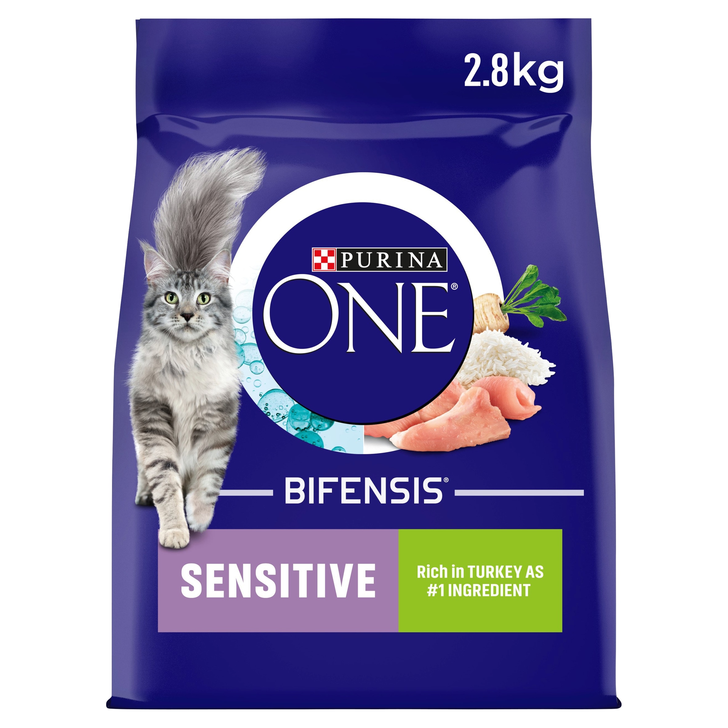 Purina ONE Sensitive Dry Cat Food Turkey and Rice