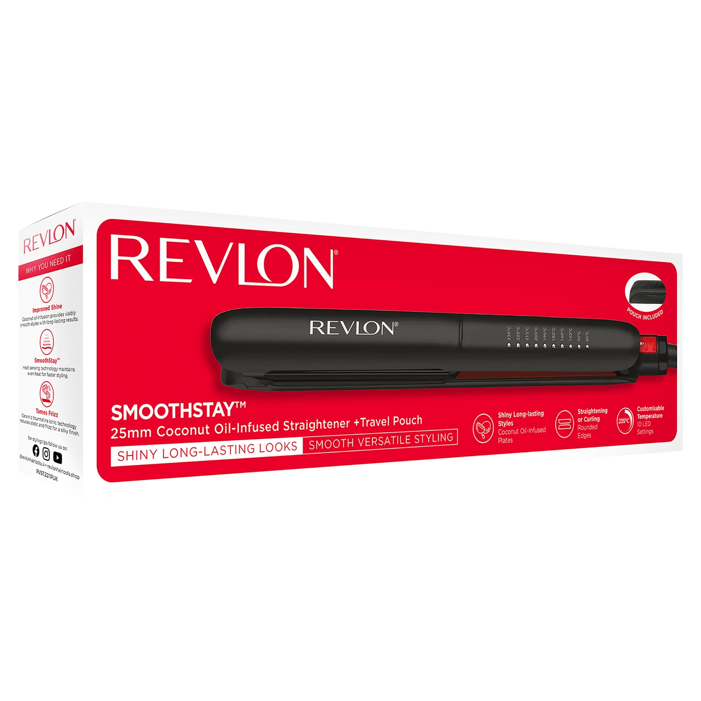 Revlon Smoothstay Coconut Oil Infused Straightener
