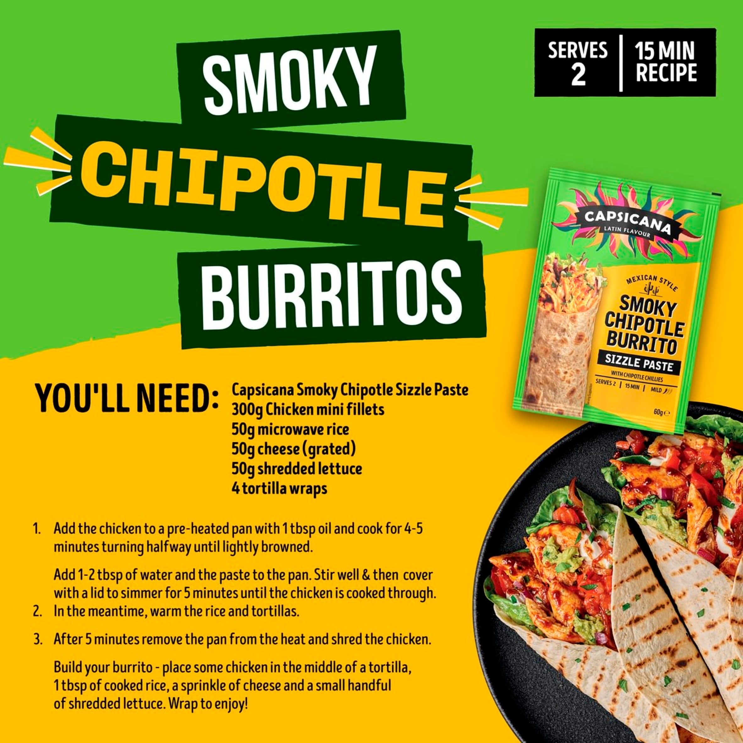 Capsicana Mexican Burrito Tomato & Chipotle Paste 60G thumbnail 3