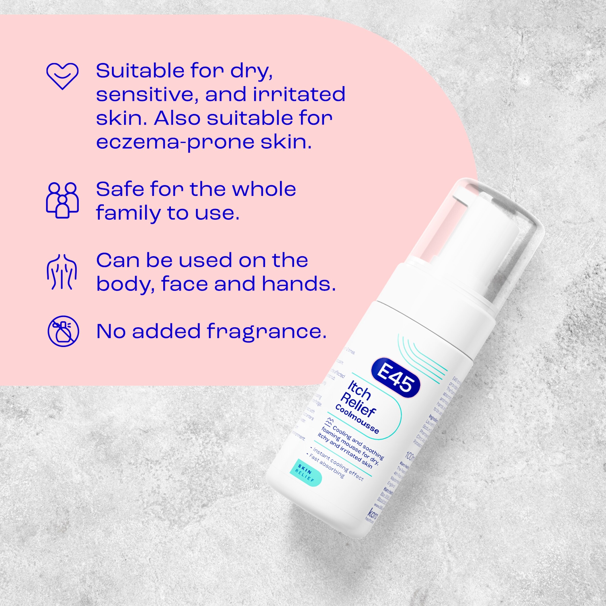 E45 ITCH RELIEF COOLMOUSSE 100ML thumbnail 2