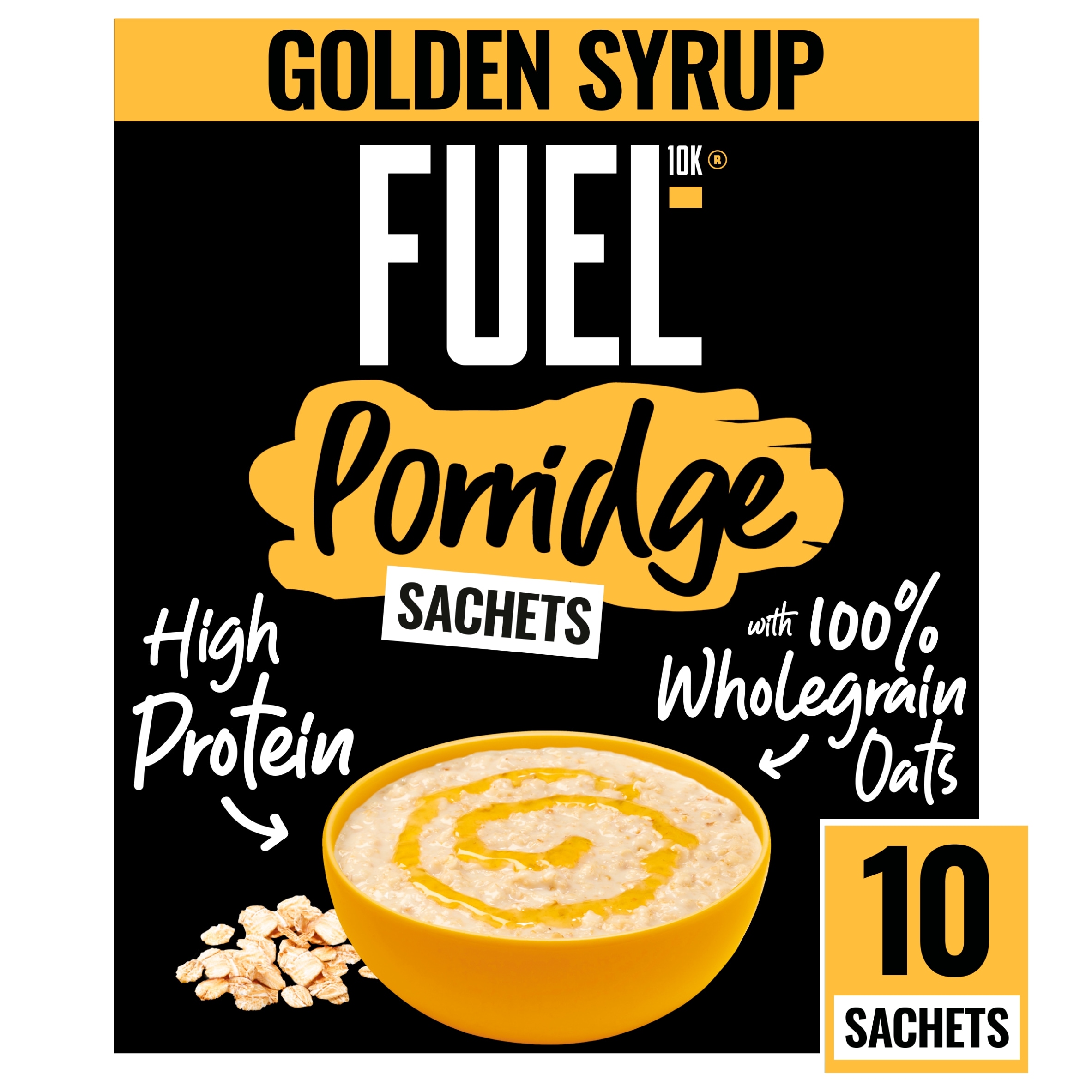 FUEL 10K Golden Syrup Protein Porridge Oat Cereal Sachets