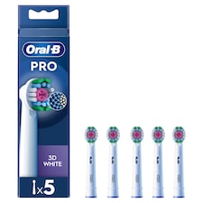 Oral-B Pro 3D White Replacement Electric Toothbrush Heads 5 pack