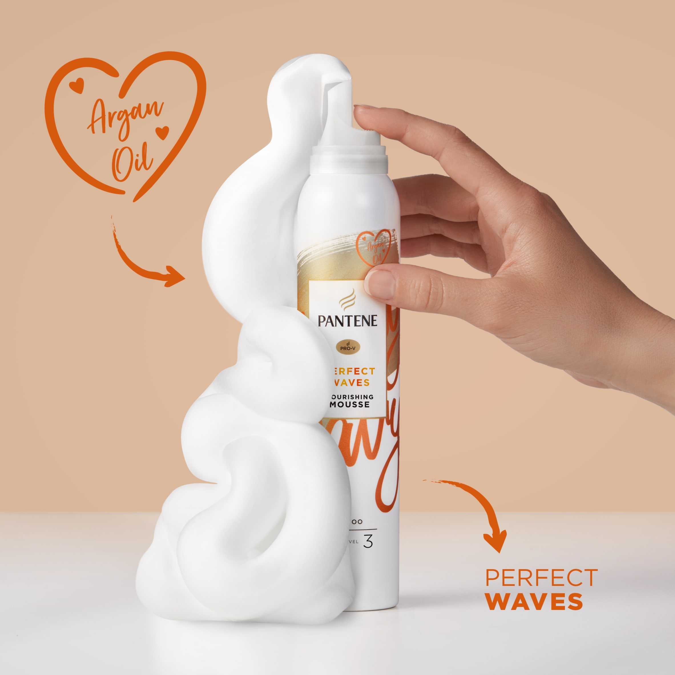 Pantene Perfect Wave Nourishing Hair Mousse 200Ml thumbnail 2