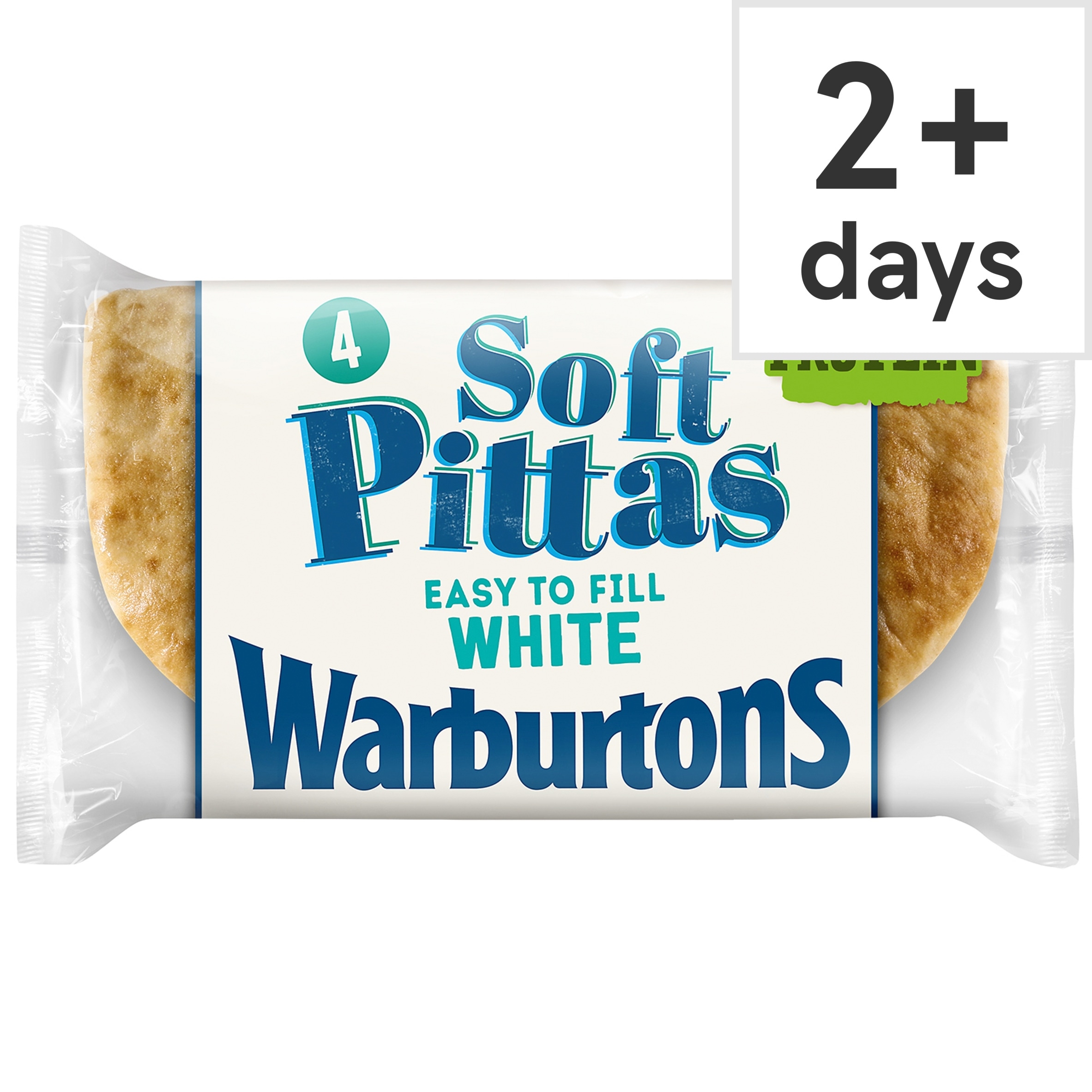 Warburtons 4 Soft White Pittas