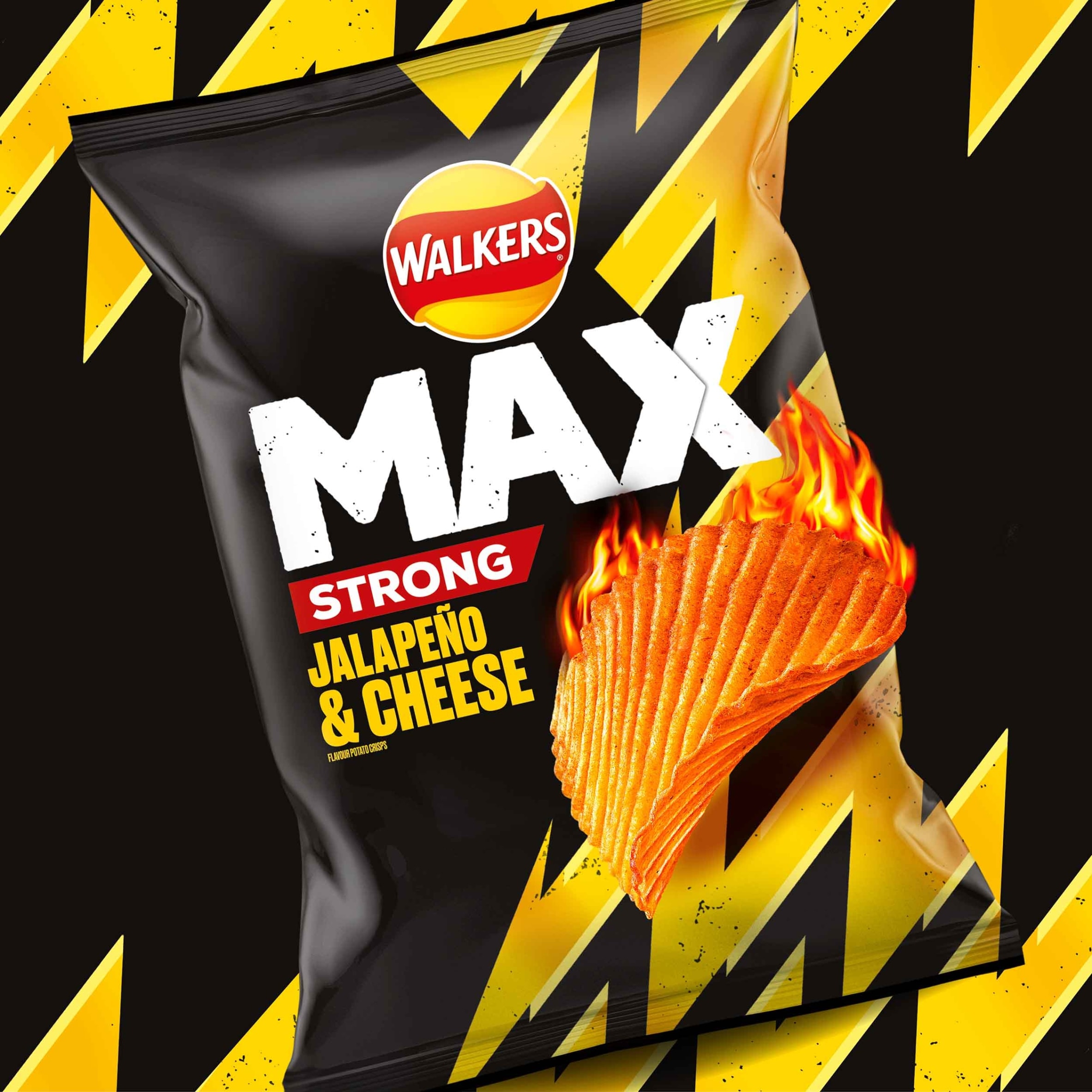 Walkers Max Strong Jalapeño & Cheese Sharing Bag Crisps 140g thumbnail 2