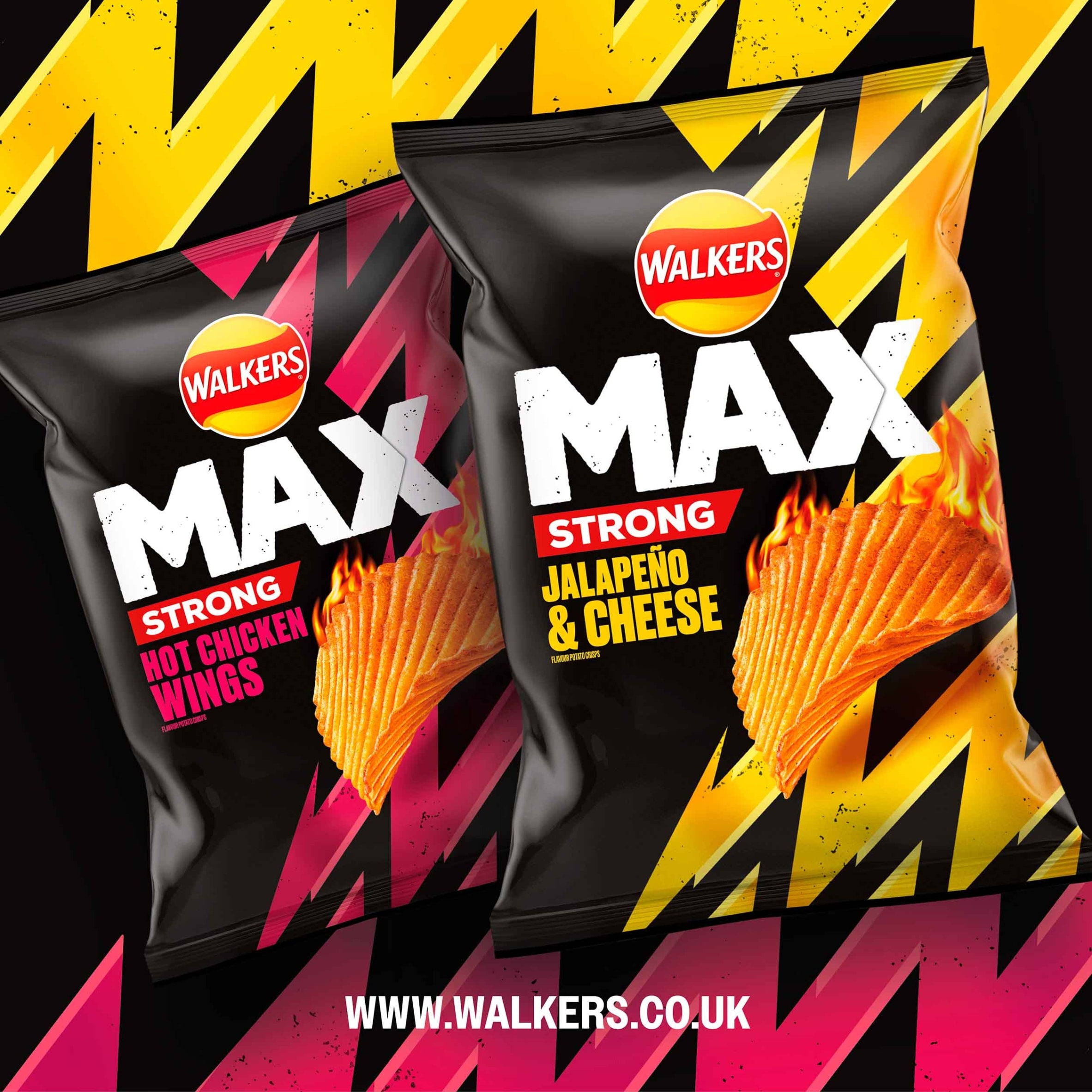 Walkers Max Strong Jalapeño & Cheese Sharing Bag Crisps 140g thumbnail 4