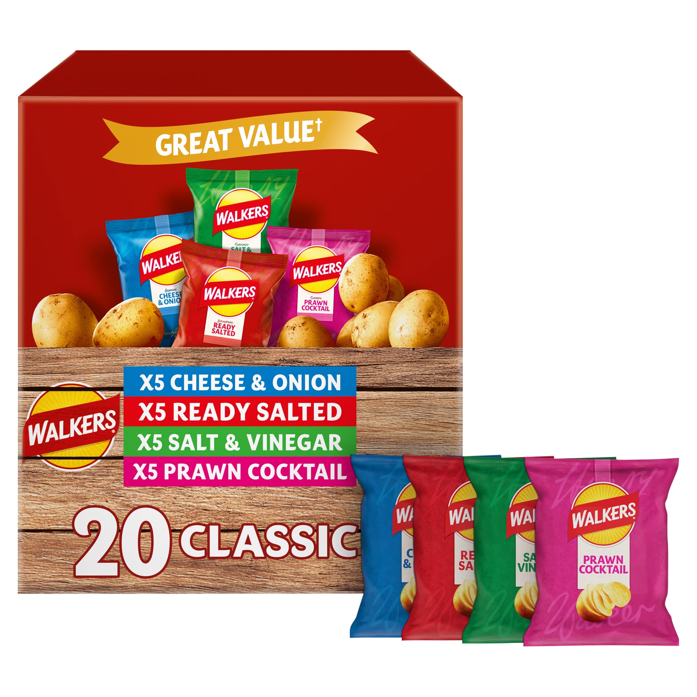 Walkers Classic Variety Multipack Crisps 20x25g thumbnail 3