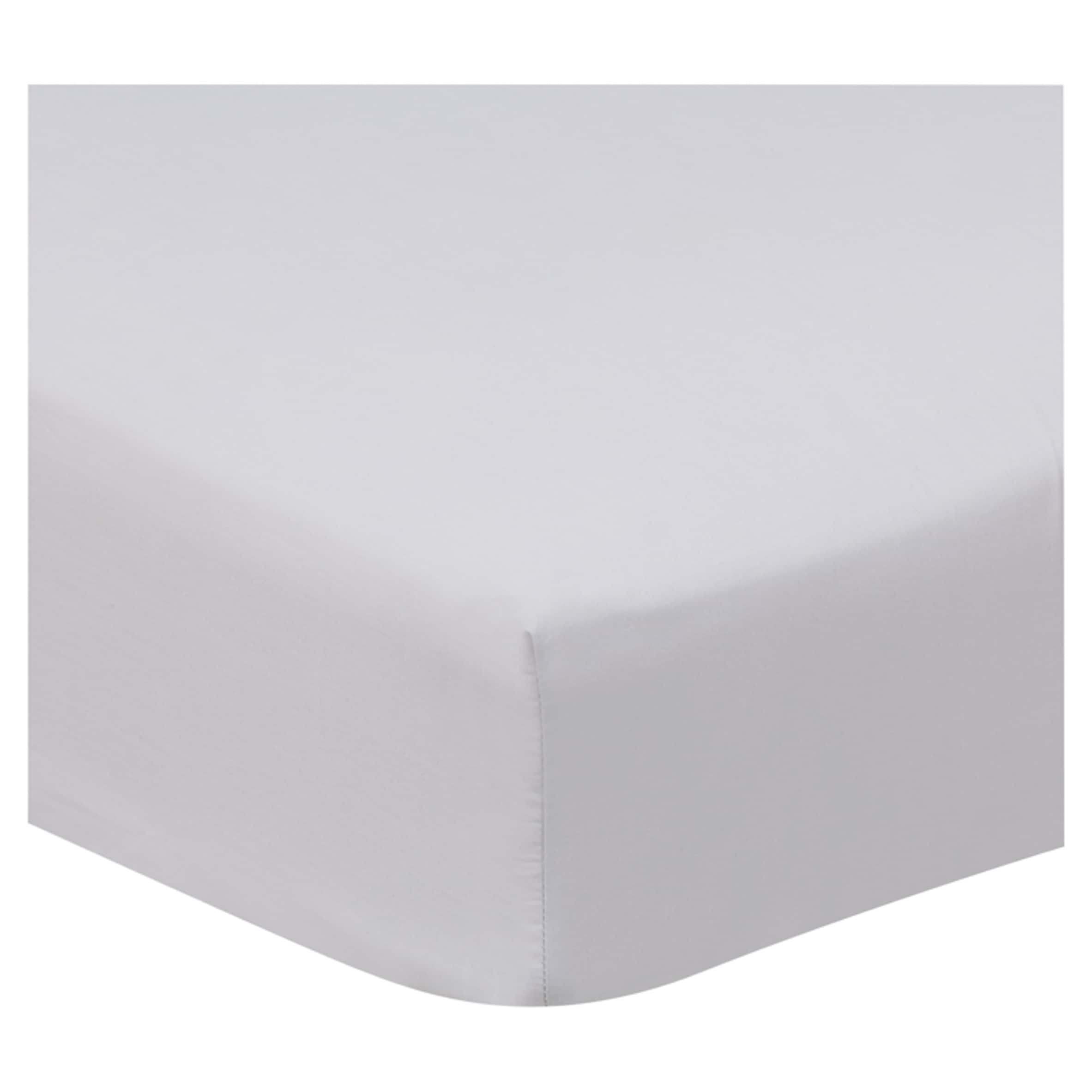 F&F Home Bedding Supersoft Silver Fitted Sheet Double