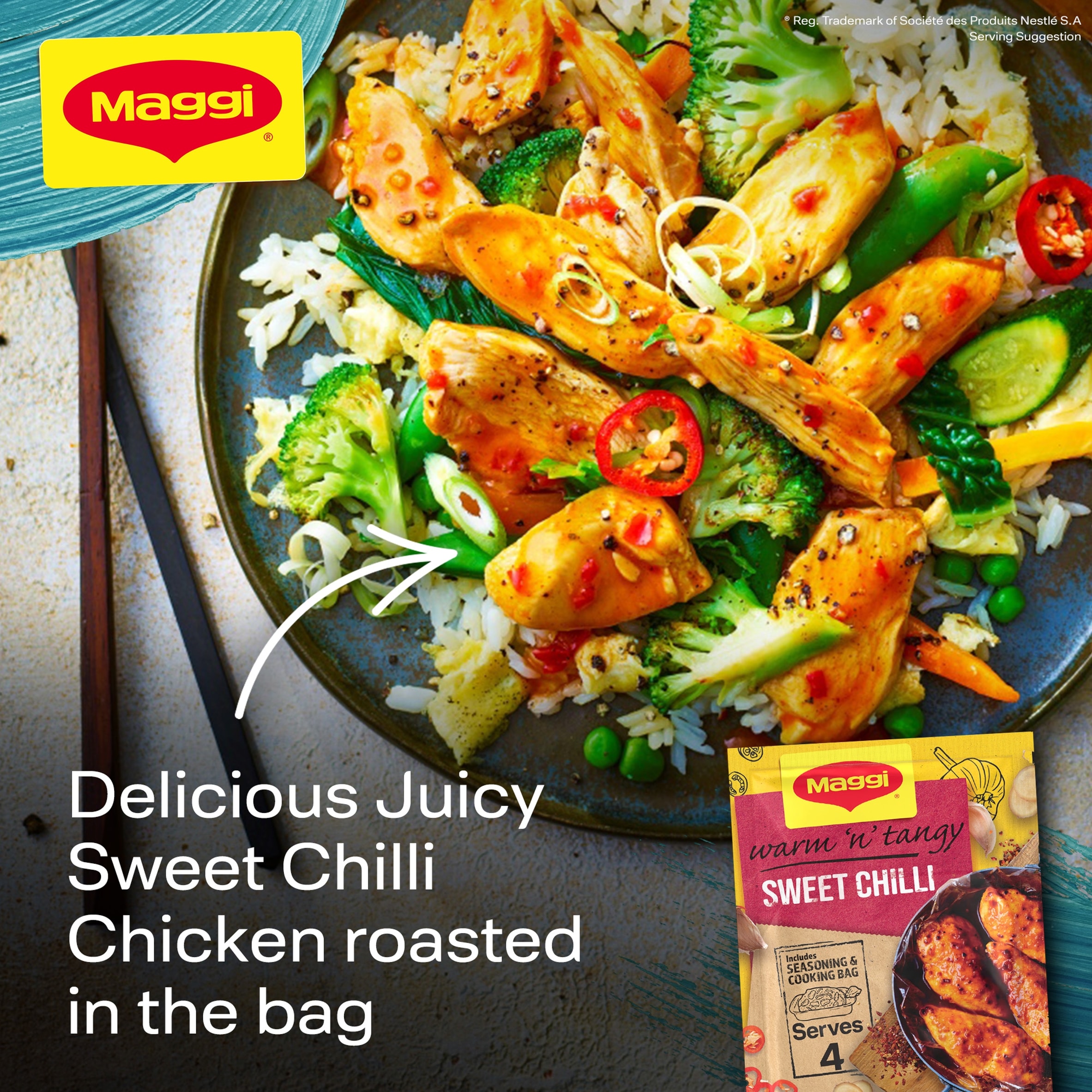 Maggi So Juicy Sweet Chilli Chicken Recipe Mix 41g thumbnail 2