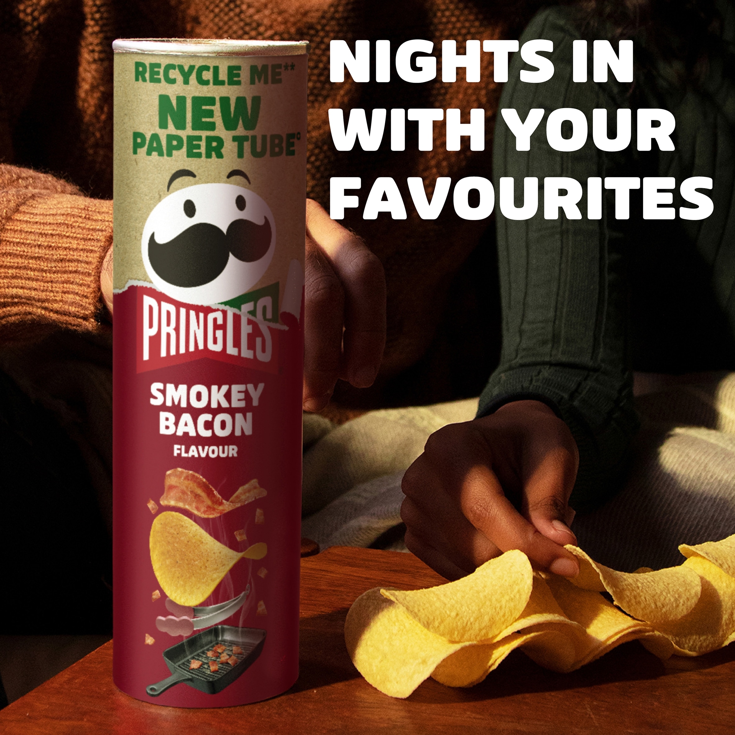 Pringles Smokey Bacon Sharing Crisps 185g thumbnail 3
