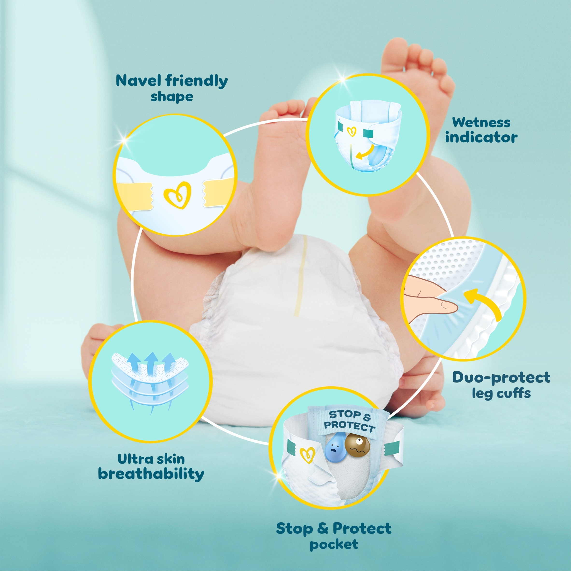 Pampers Premium Protection New Baby Size 2 44 Nappies thumbnail 4