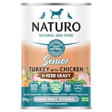 Naturo Senior Turkey & Chicken In Gravy Dog Food 390G