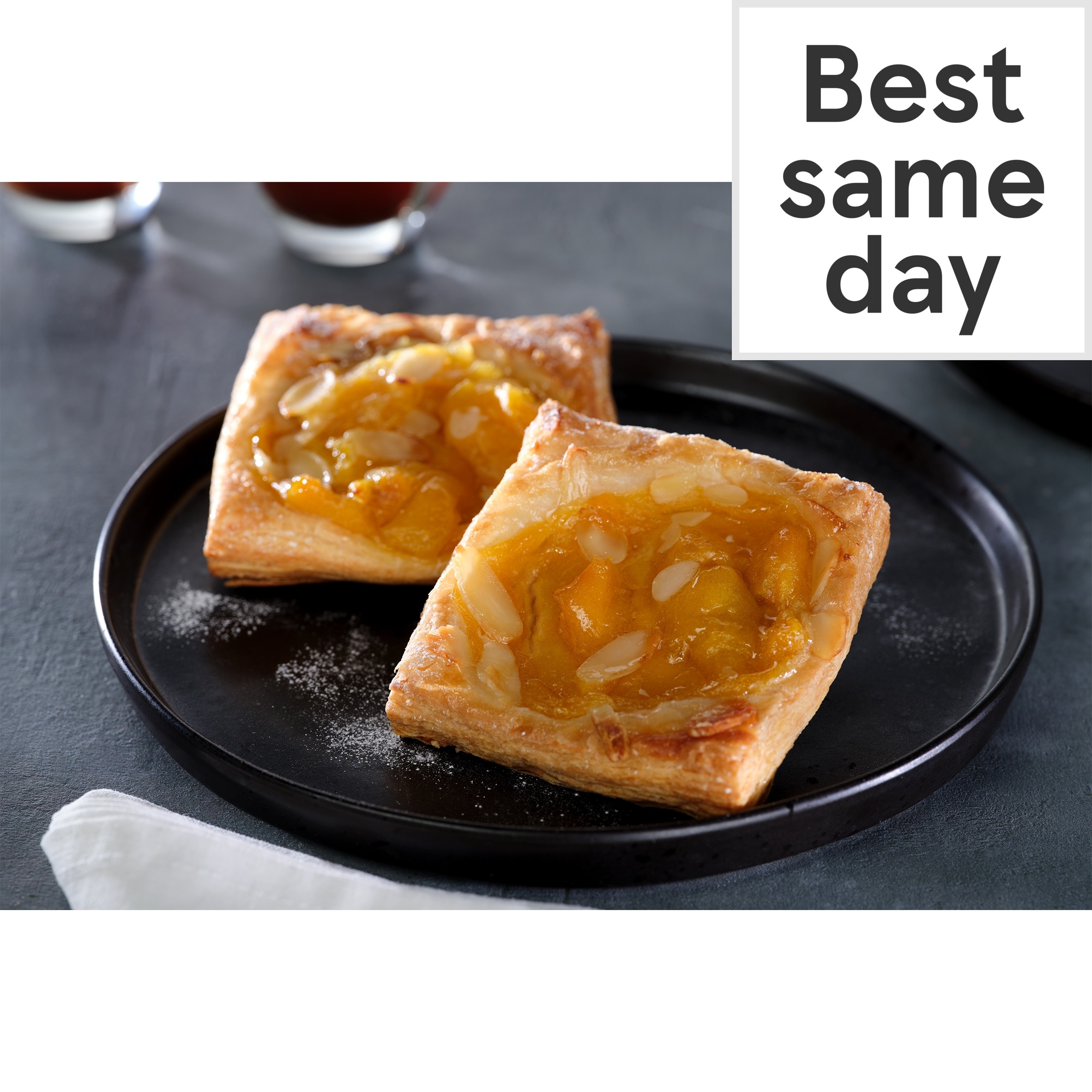 Tesco Finest Peach & Almond Danish 2 Pack