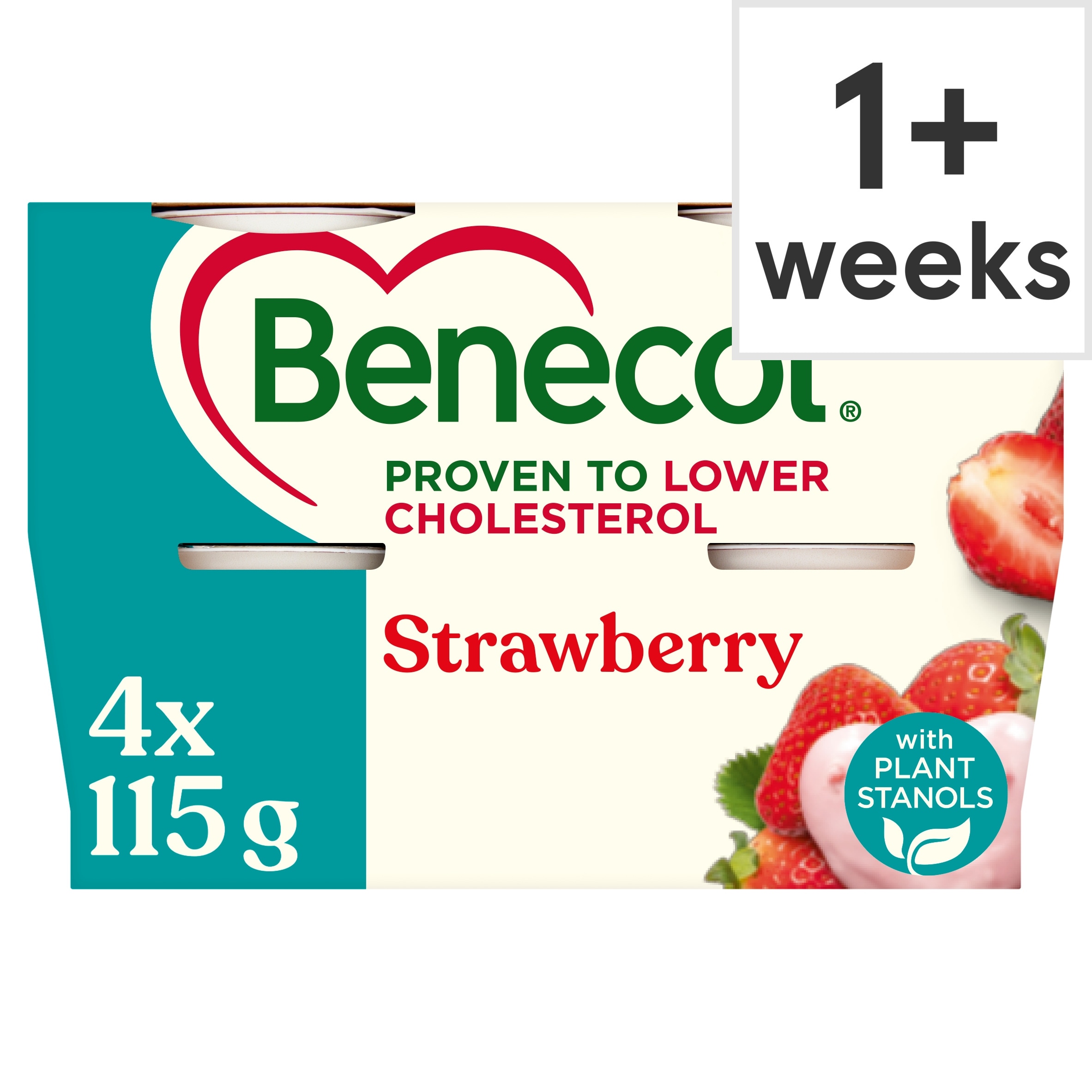 Benecol Cholesterol Lowering Yoghurt Strawberry