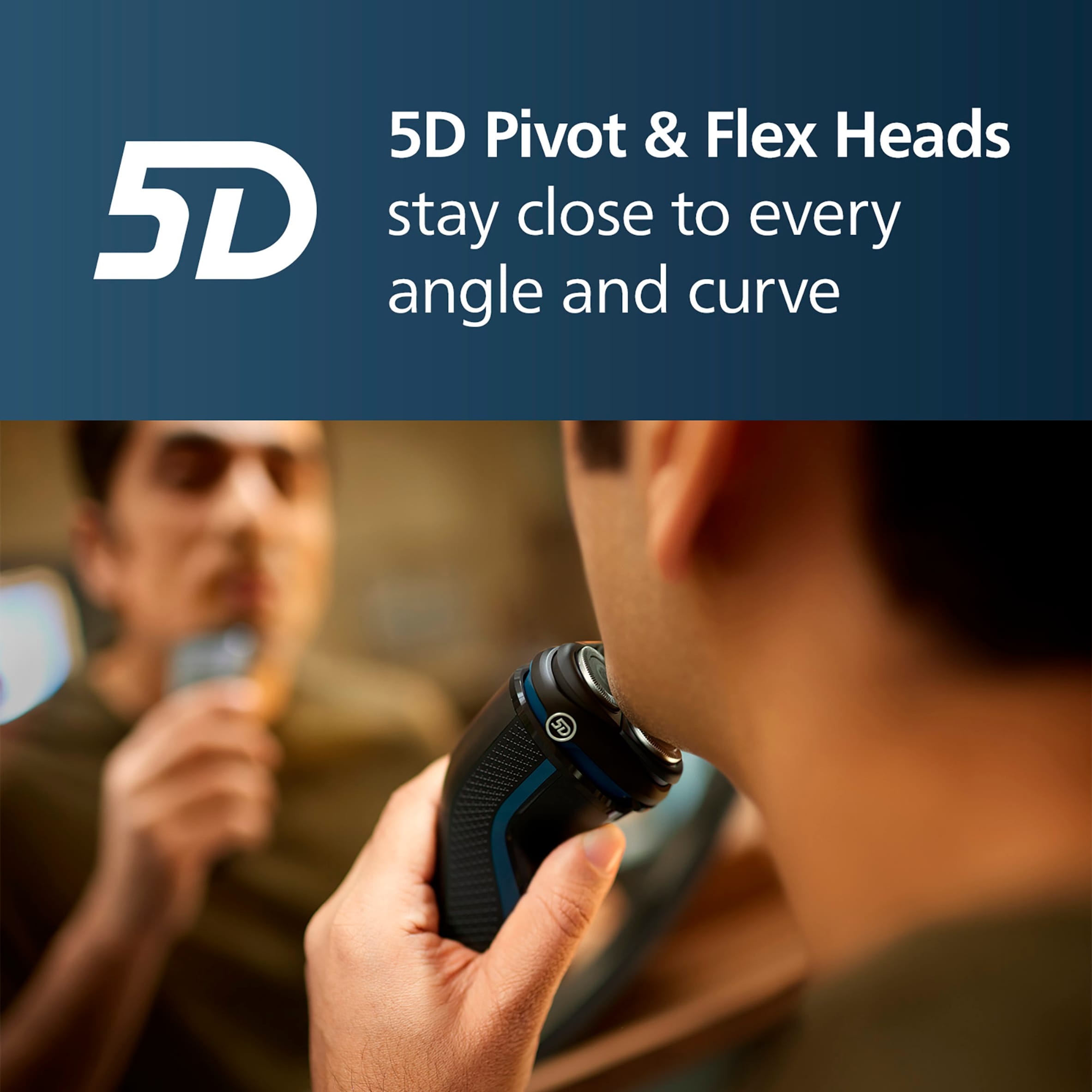 Philips Series 3000 Wet & Dry Electric Shaver, with 5D Flex Pivot heads and Pop-up trimmer-S3144/00 thumbnail 2
