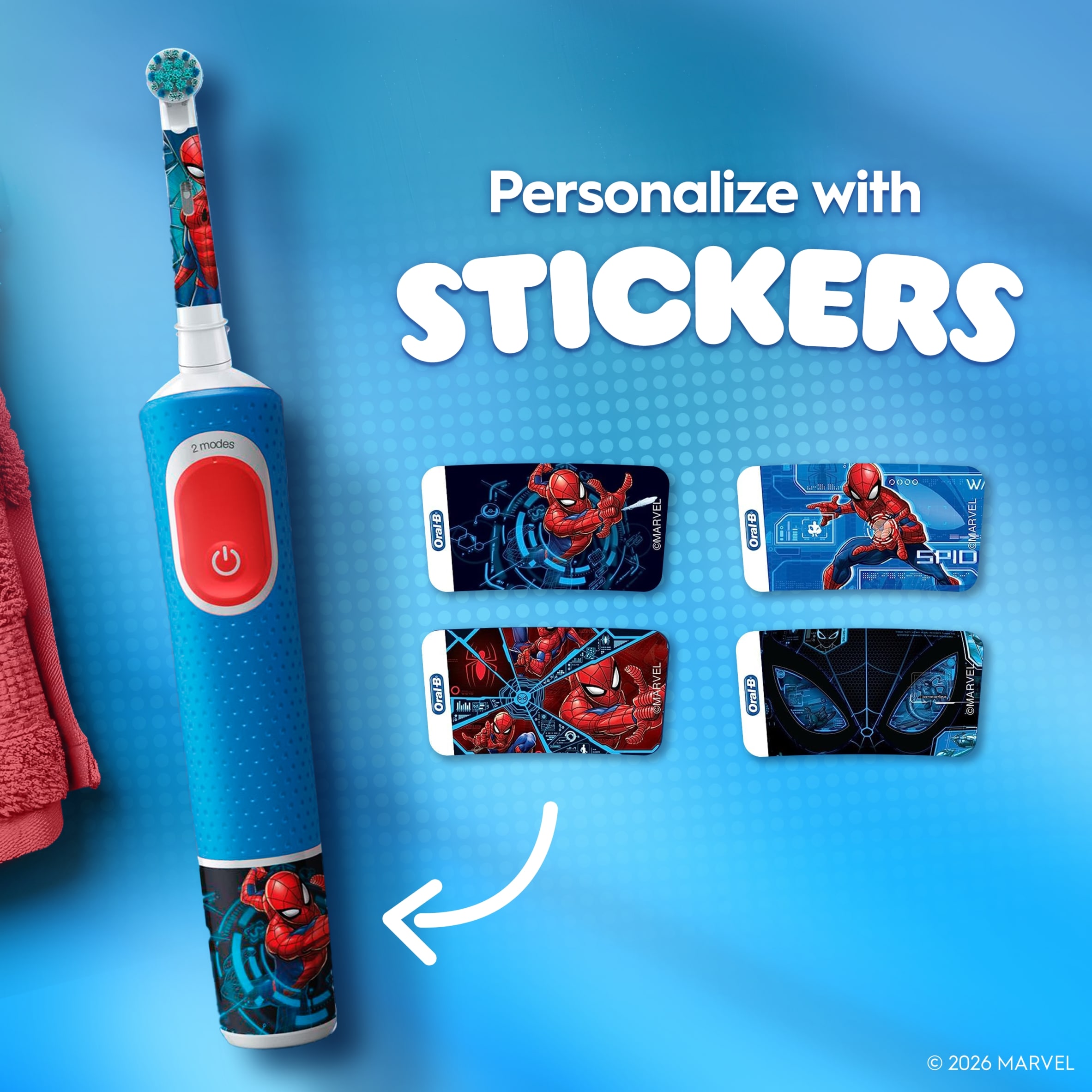 Oral-B Pro Kids 3+ Electric Toothbrush - Spider-Man thumbnail 5